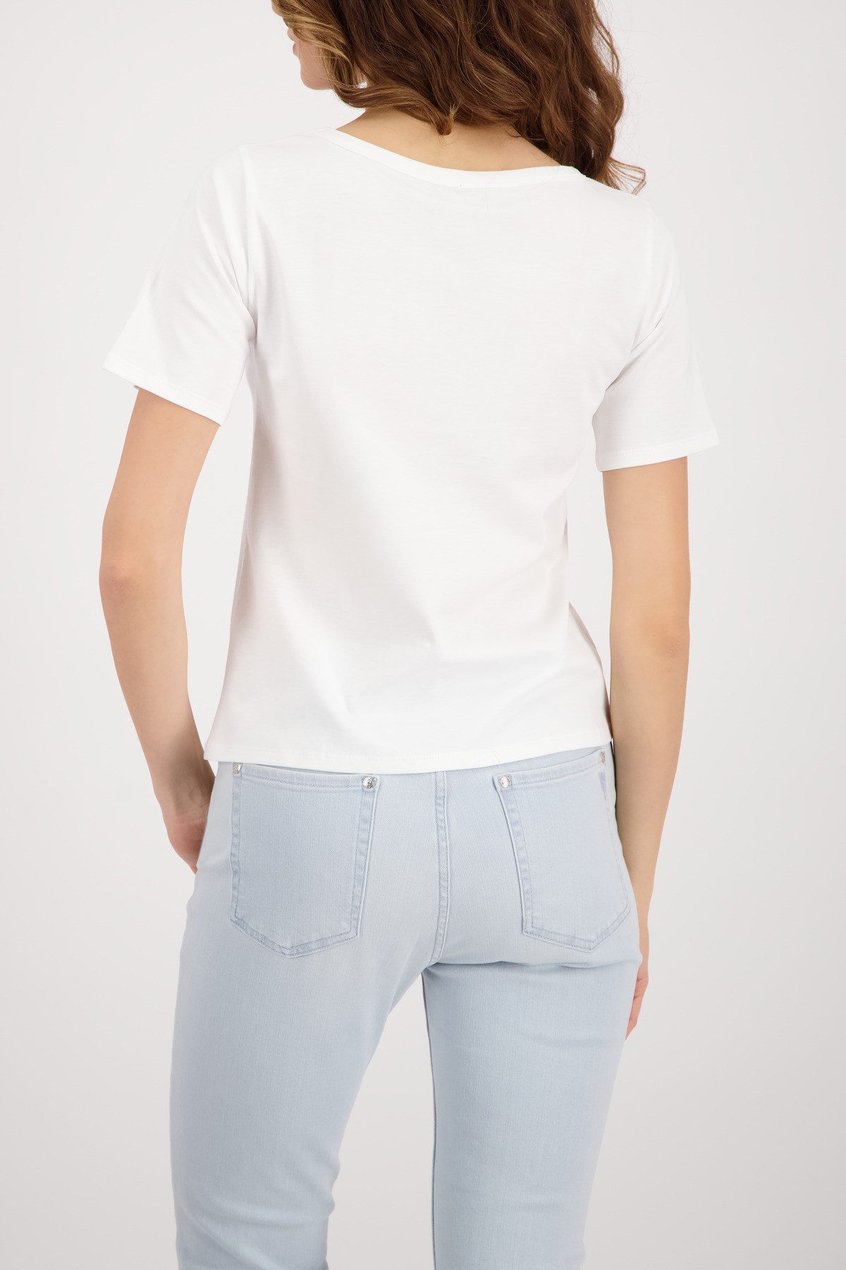 Monari T-Shirt Shirt verwischte Blume Regular fit mit Blumenprint