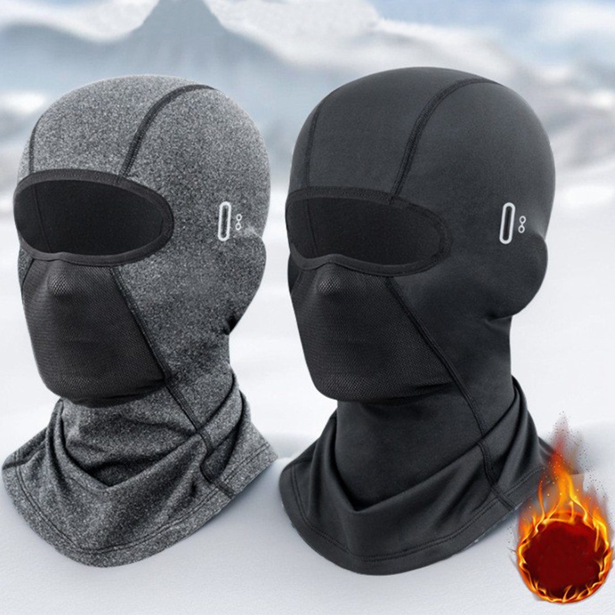 Grau für Sturmhaube Winter Skimaske Herbst Gesichtshaube Motorrad XDeer Outdoorsports Fahren Winter Herren Damen Balaclava Sturmhaube