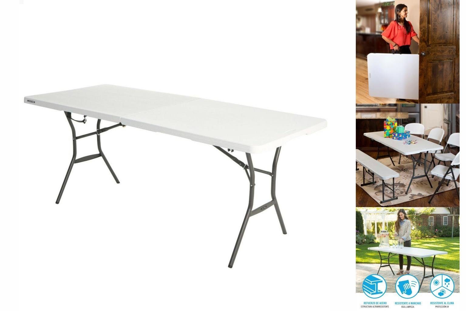 Lifetime Gartentisch Lifetime Gartentisch Table Klapptisch Weiß 185 x 74 x 76 cm Stahl Kuns