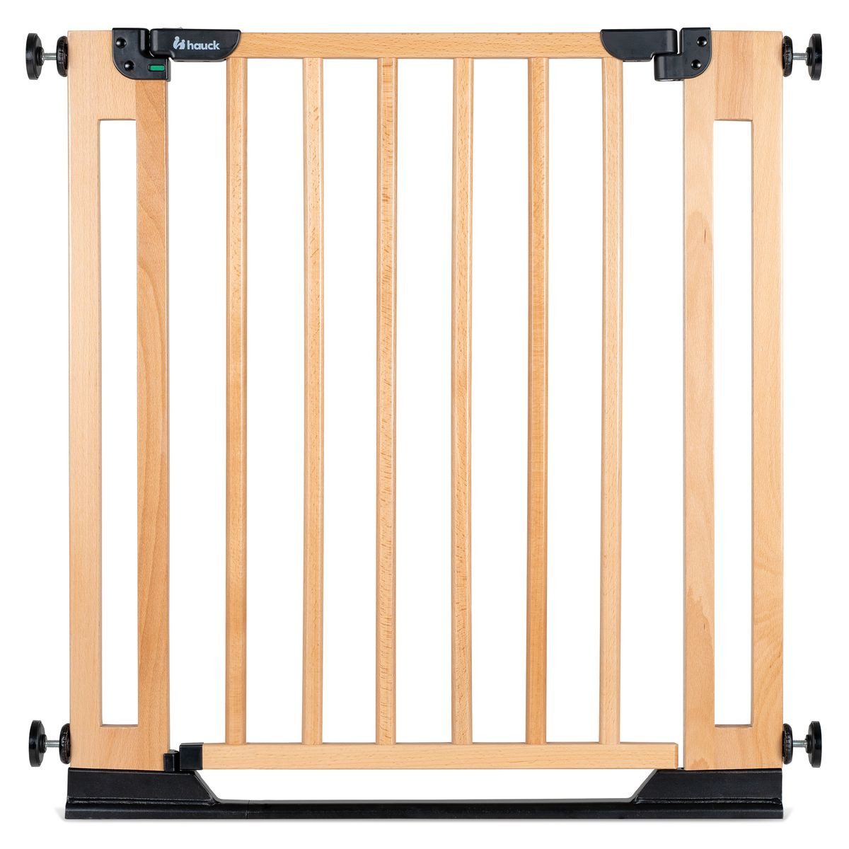 Hauck Türschutzgitter Clear Step Easyclose Eco - Beech, Buchenholz - Tür- & Treppenschutzgitter für Kinder bis max. 24 Monate