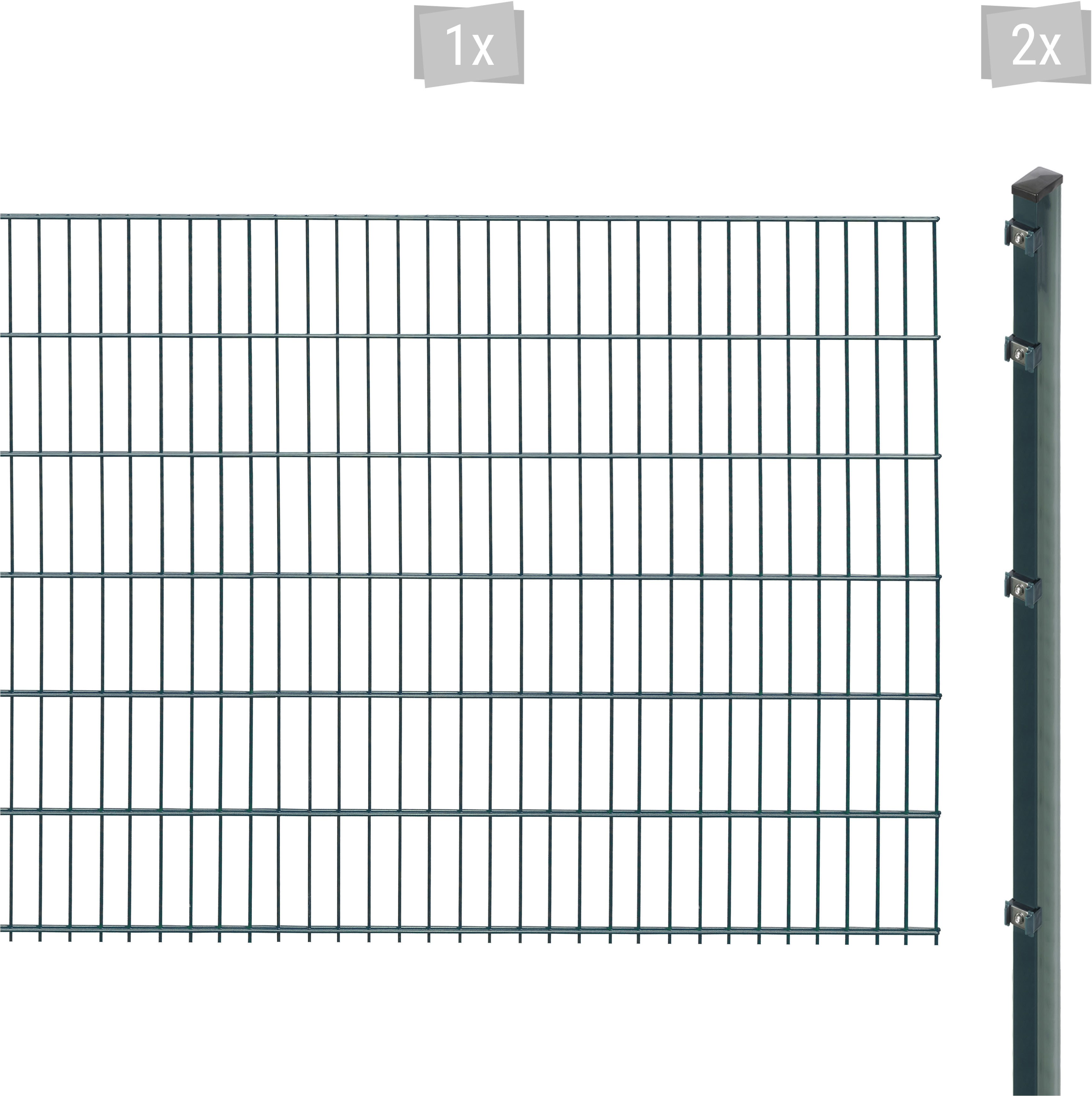Arvotec Doppelstabmattenzaun EXCLUSIVE 123 zum Einbetonieren, (Set, 3-St), Zaunhöhe 123 cm, Zaunlänge 2 - 60 m