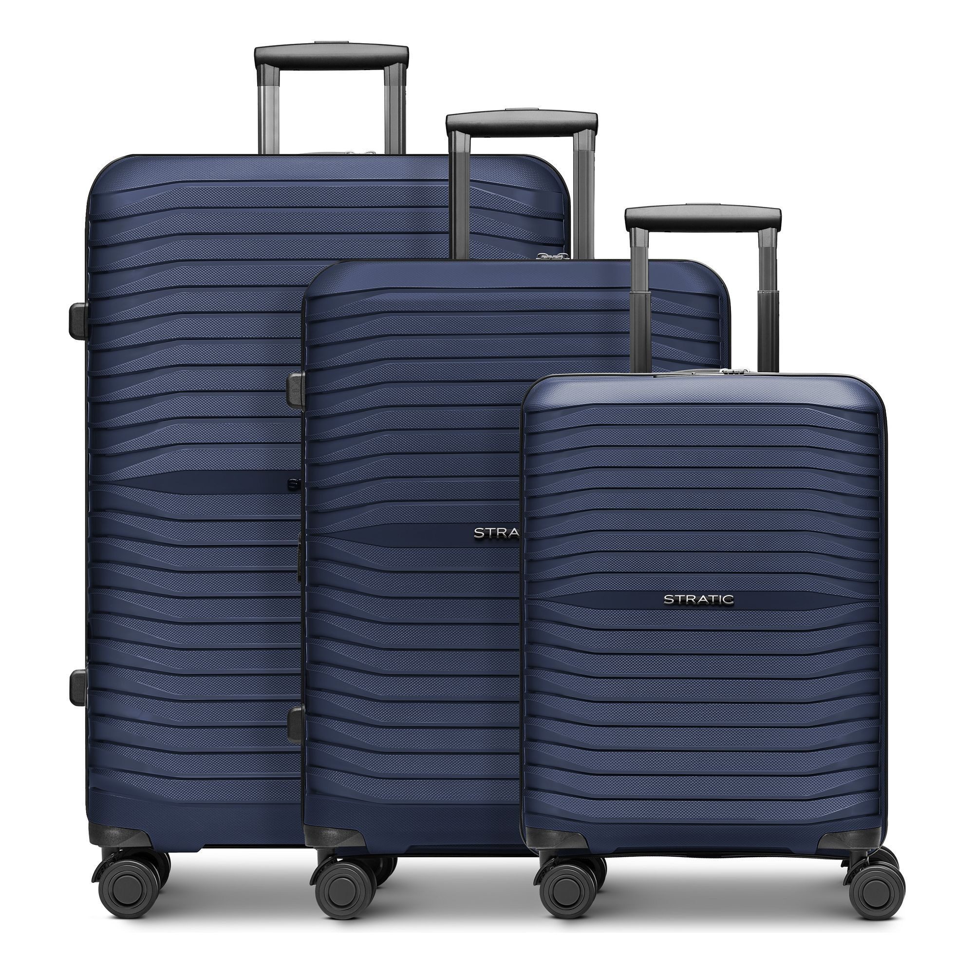 Stratic Trolleyset Shine, 4 Rollen, (3-teilig, 3 tlg), Polypropylen