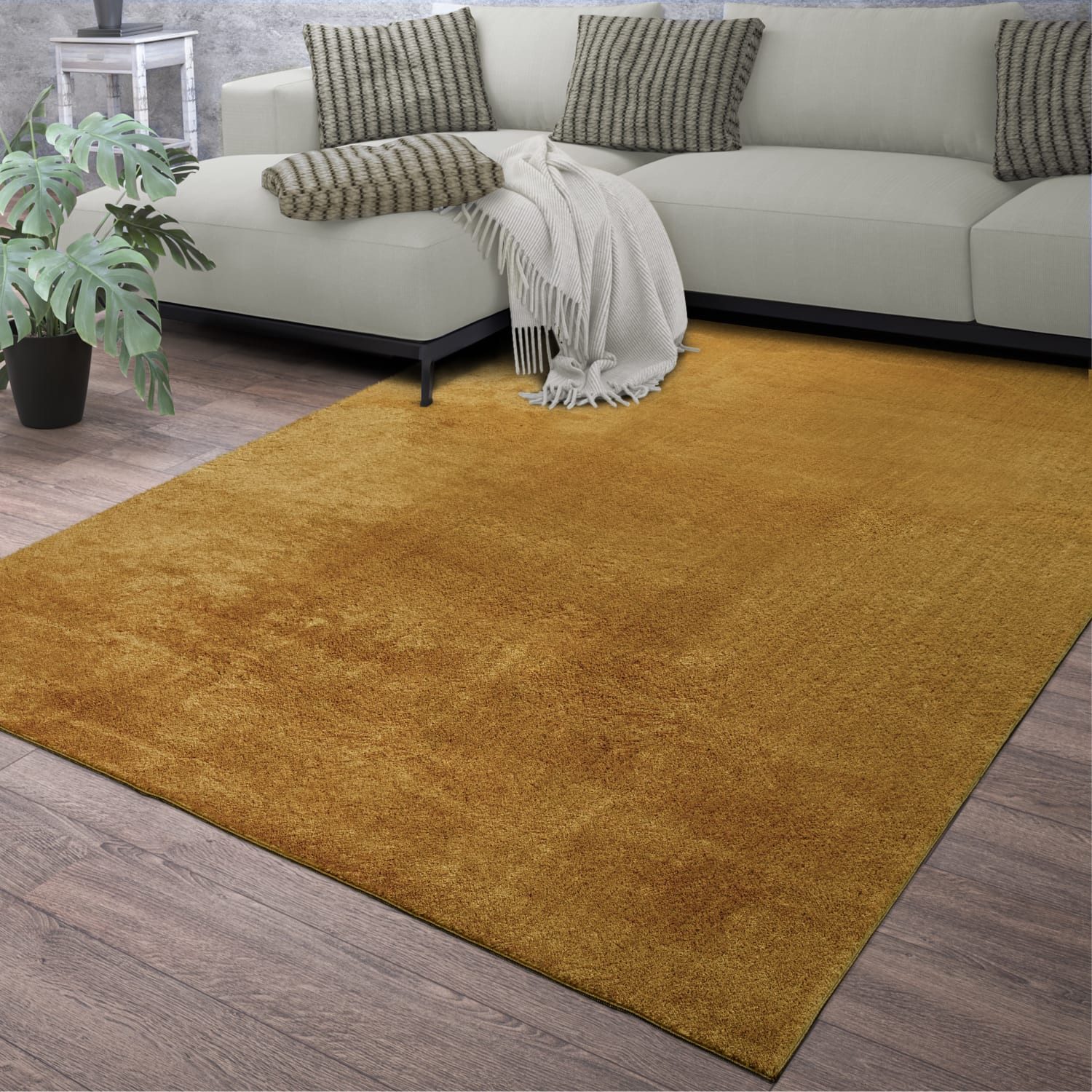 TT Home Teppich, Rechteckig, Höhe: 14 mm, Wohnzimmer Kurzflor Einfarbig Mod günstig online kaufen