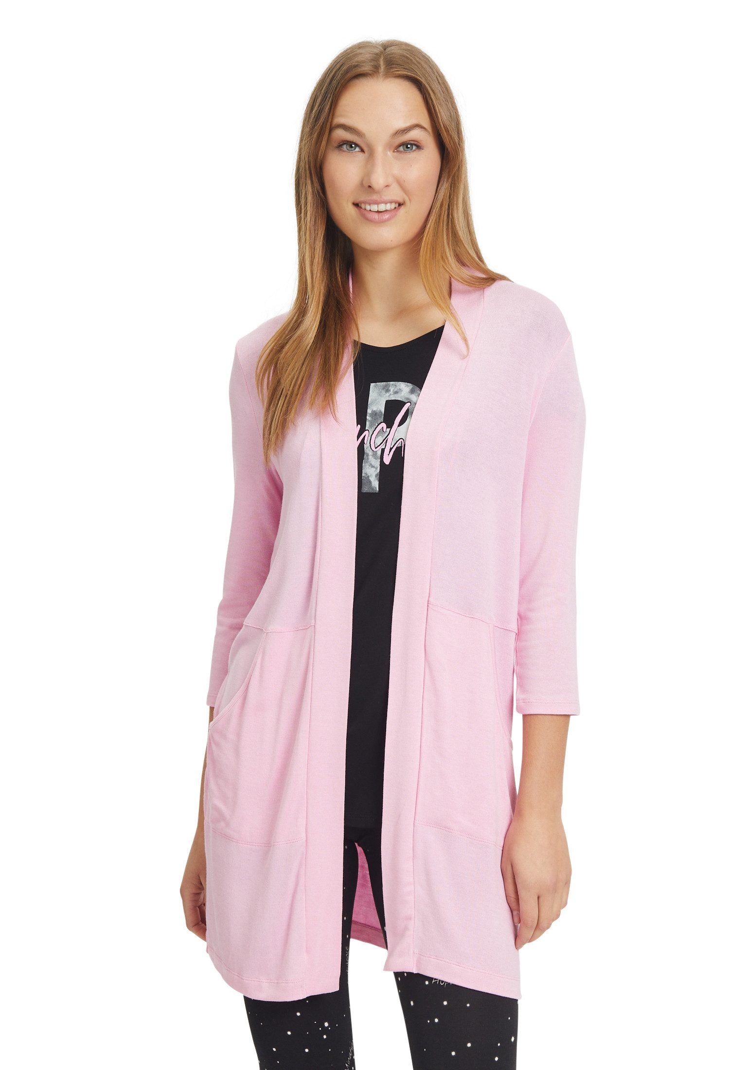 Betty Barclay Strickjacke Damen Feinstrickjacke mit Eingrifftaschen (1-tlg) Ärmellasche