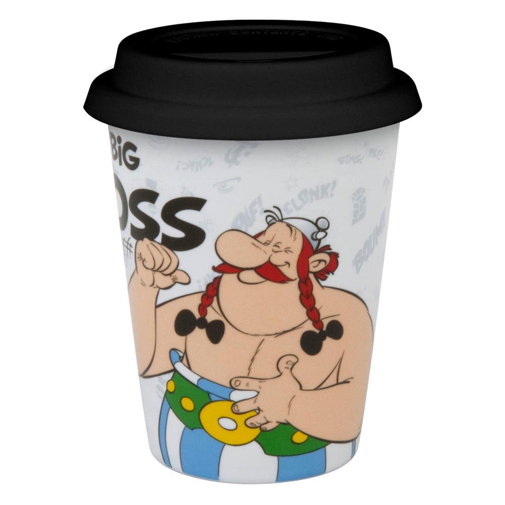 Könitz Coffee-to-go-Becher Characters Mug Big Boss Obelix mit Deckel, Metall