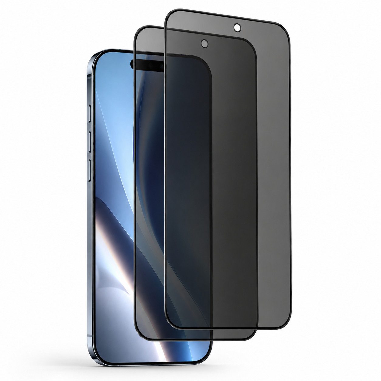 Ventarent Displayschutzglas Privacy Schutzglas für iPhone 17 Serie für Apple iPhone 17 Pro, 2er Set, 2 Stück, 9H Hartglas, oleophobe Beschichtung, casefreundlich