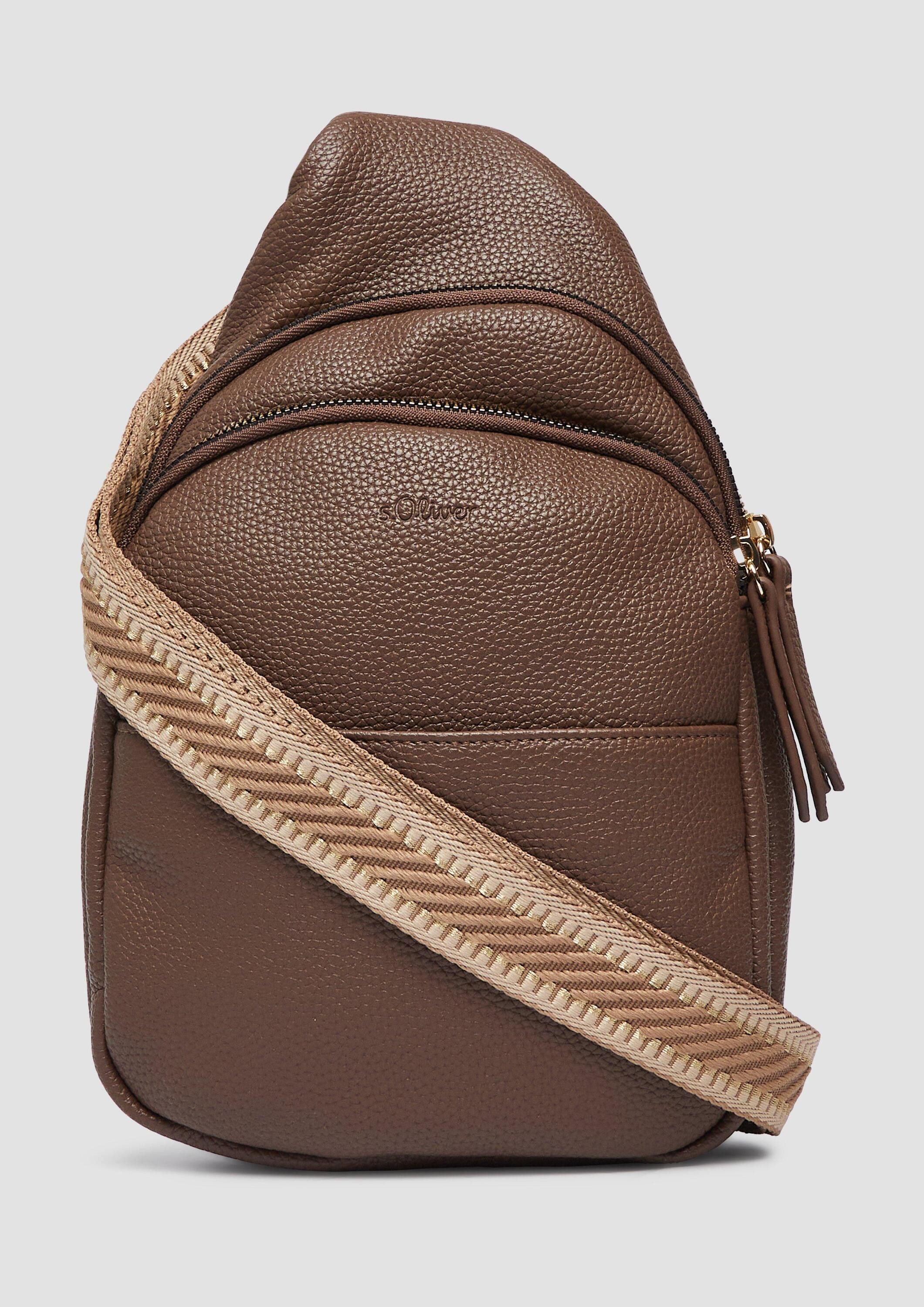 s.Oliver Schultertasche Tasche, Schultertasche mit dekorativem Gurt