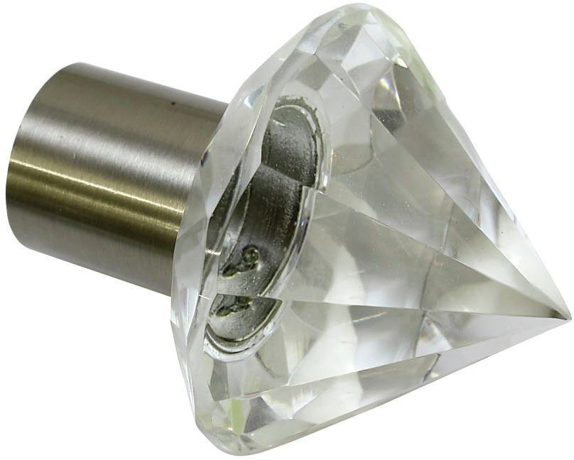 GARDINIA Gardinenstangen-Endstück Edition Facette Spitze, (2-St), Serie Einzelprogramm Chicago Ø 20 mm