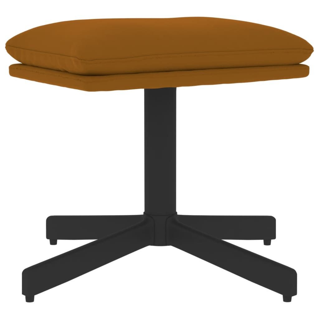 Polsterhocker Fußhocker Braun 60x60x36 cm Samt