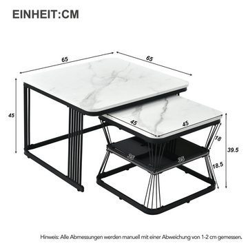 HAUSS SPLOE Couchtisch Couchtisch 2er Set Kaffeetisch Sofatisch Couchtisch