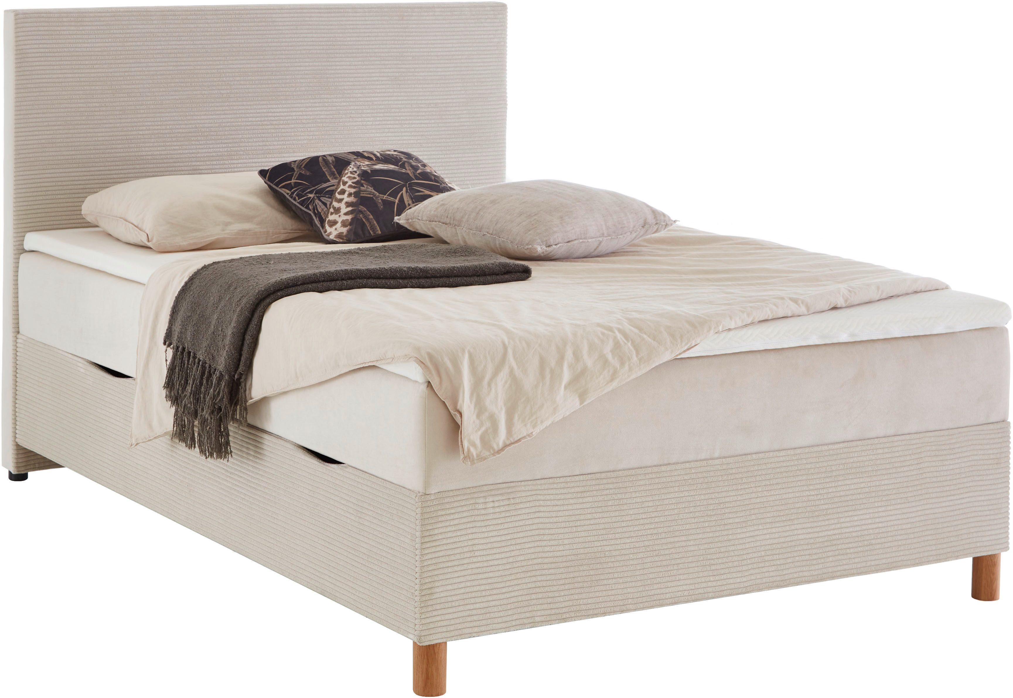 meise.möbel Boxbett Korsika inkl. Bettkasten, mit Cord-Stoff bezogen