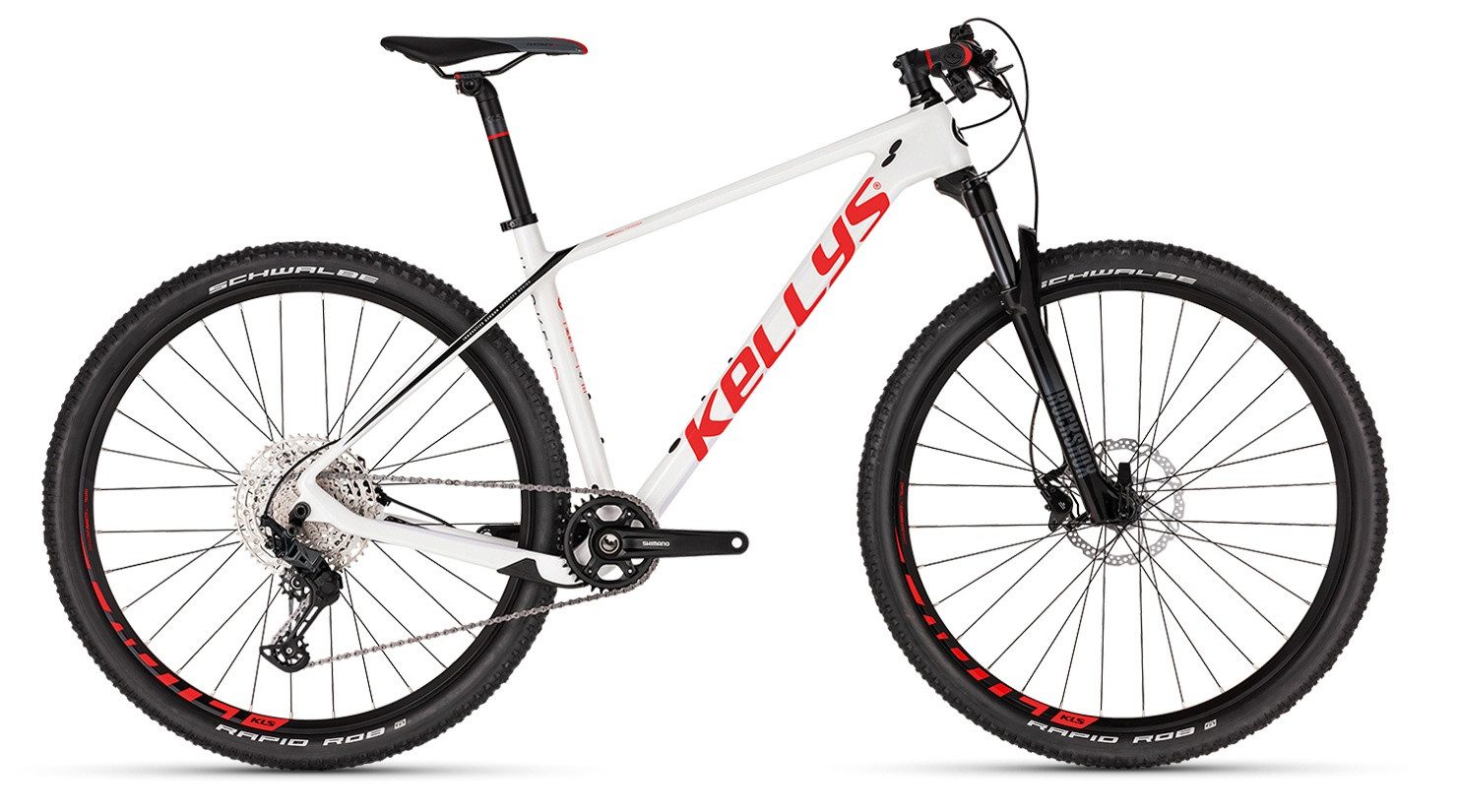 Kellys Mountainbike MTB Hardtail Hacker 30 White 29" Diamant, 12 Gang Shimano SHIMANO SLX M7100 (direct mount) Schaltwerk