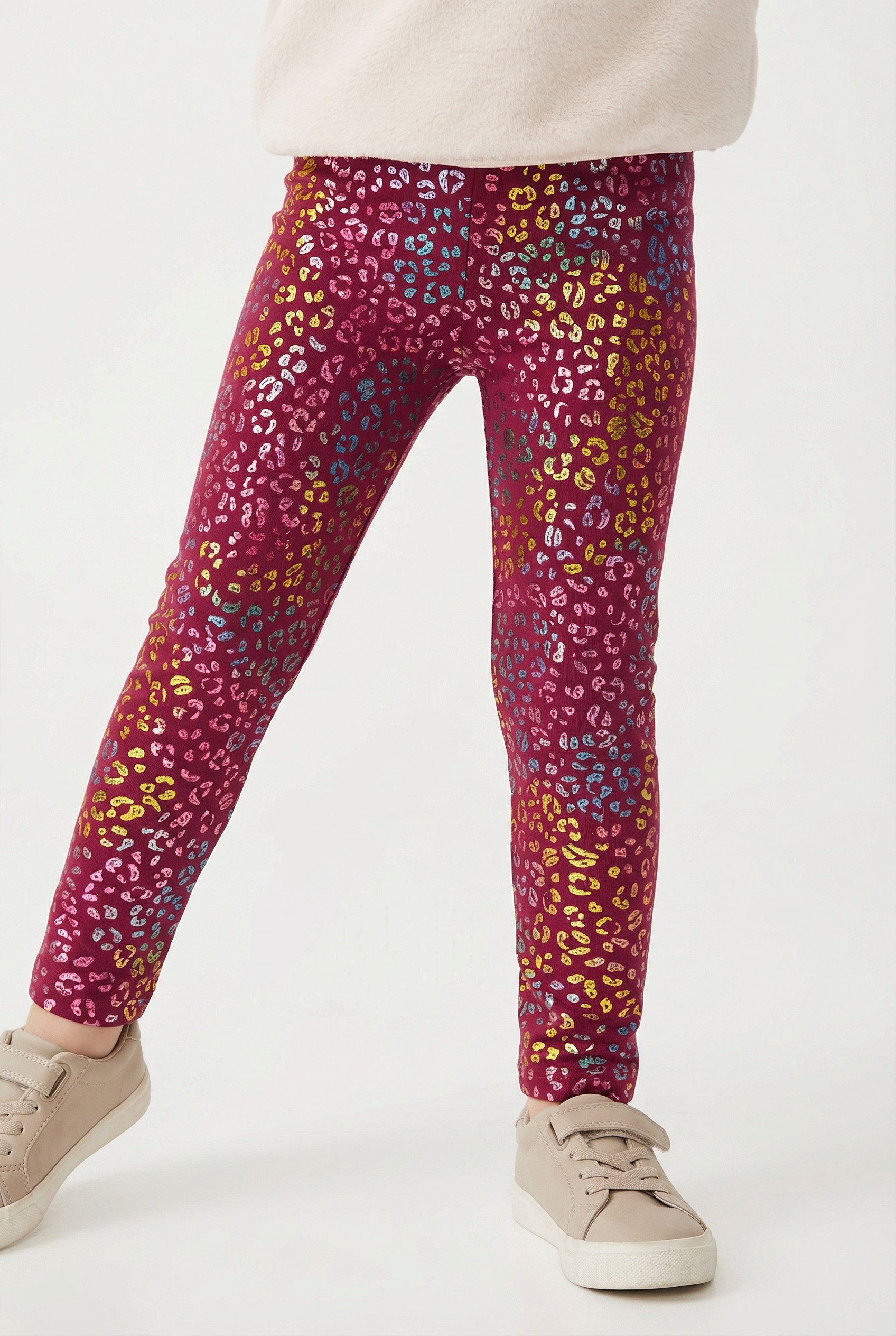 happy girls Strickleggings im bunten Allover