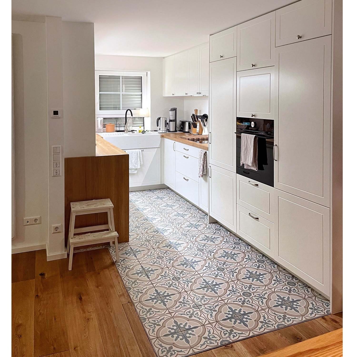 Casa Moro Bodenfliese Mediterrane Keramikfliesen Aydan 20x20 cm Feinsteinzeug Bodenfliesen, Feinsteinzeug, Mehrfarbig, Wandfliesen Küche, Flur & Badezimmer, Frostsicher Zementfliesenoptik FL7024