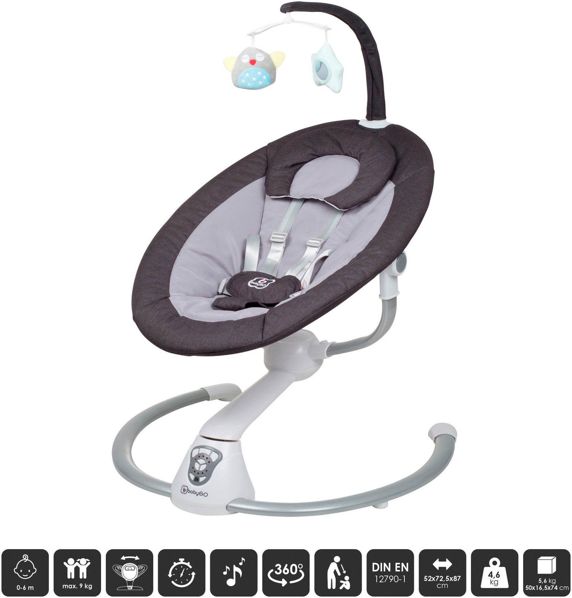 BabyGo Babywippe Homey, mit Schaukelbewegungen und Sound günstig online kaufen