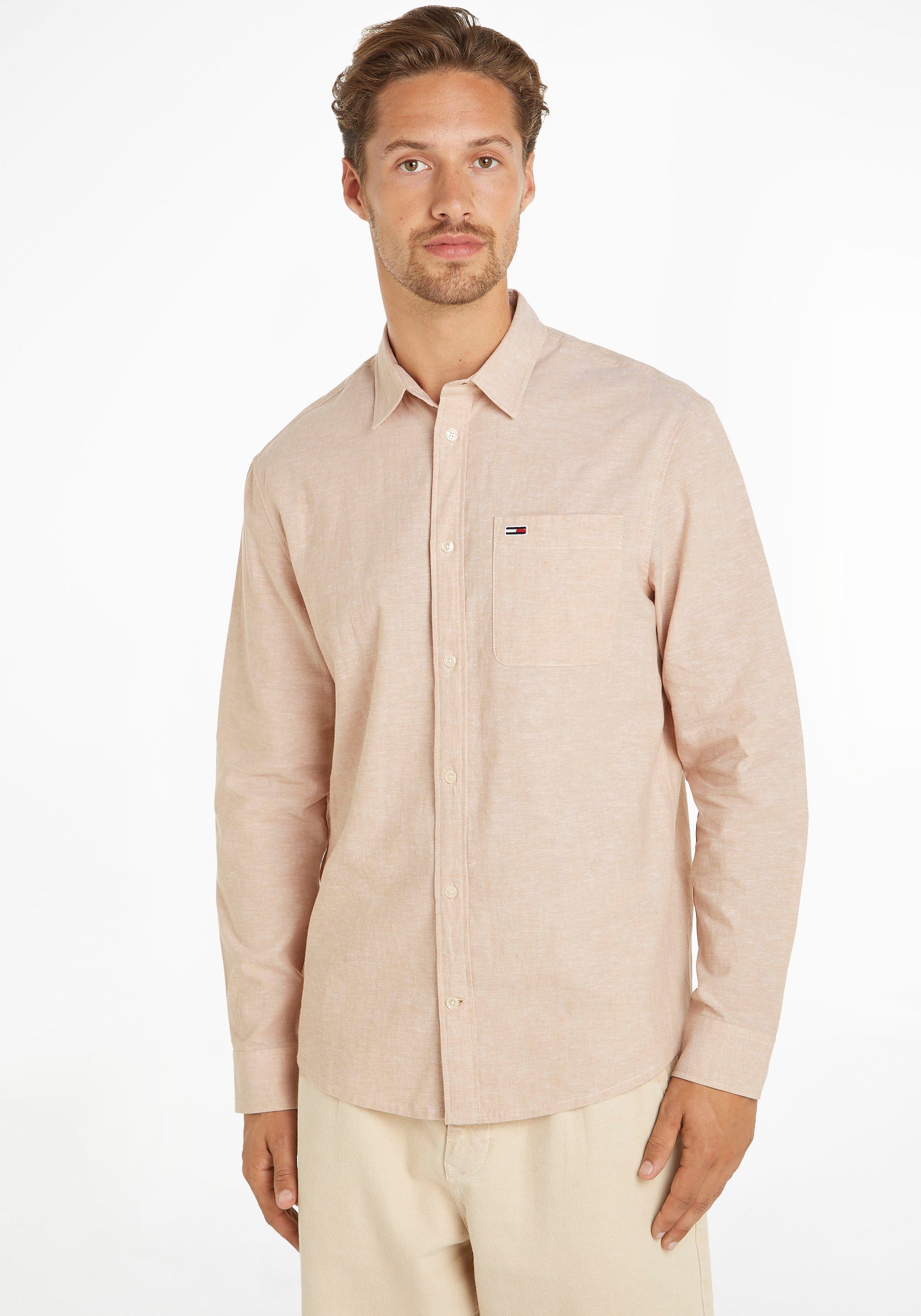 Tommy Jeans Langarmhemd TJM REG LINEN BLEND SHIRT