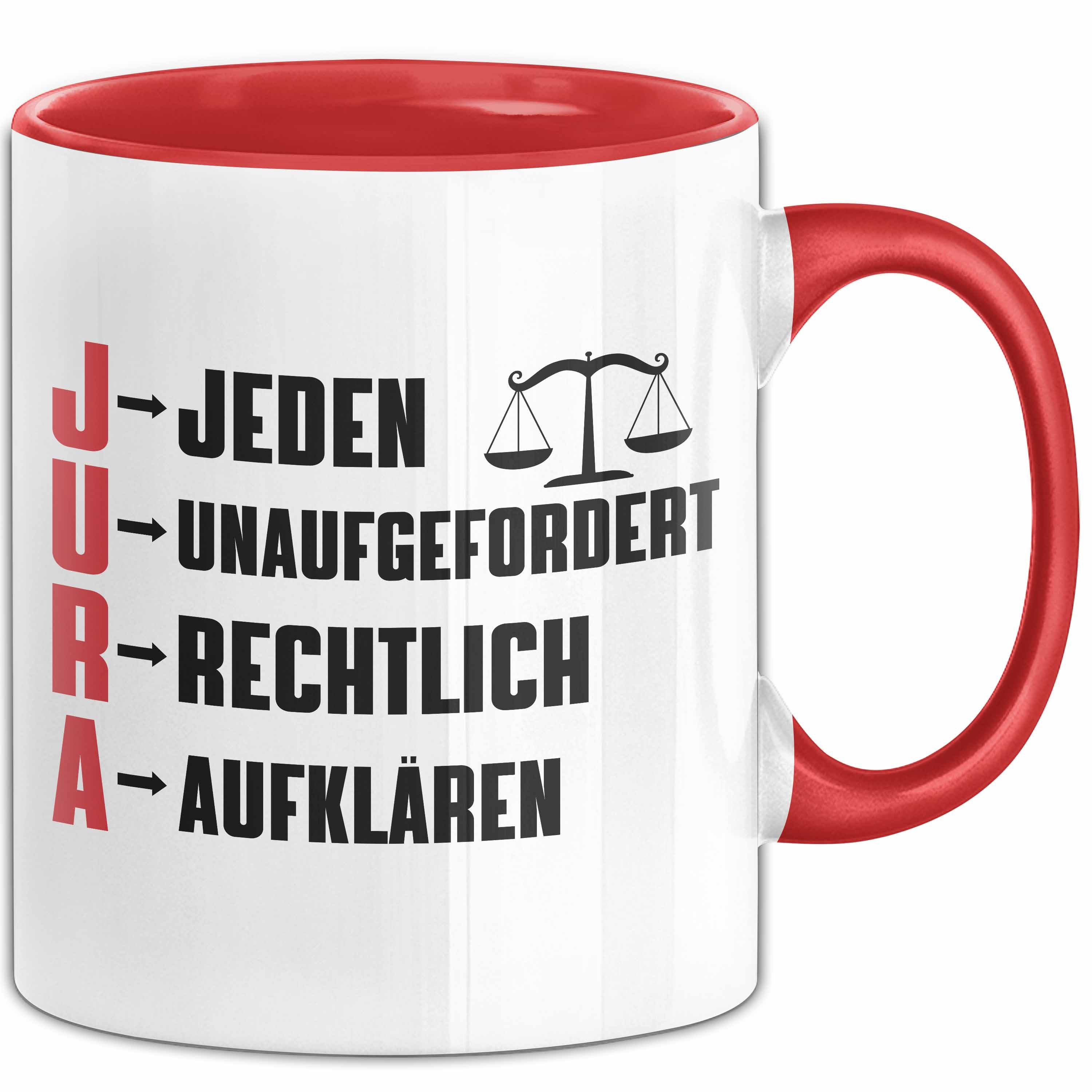 Tasse Jurist Tasse Geschenk Jeden Unaufgefordert Rechtlich Aufklären Jura-St