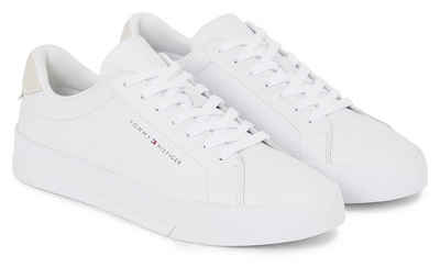 Tommy Hilfiger TH COURT LEATHER Sneaker mit seitlichem Logoschriftzug, Freizeitschuh, Halbschuh, Schnürschuh