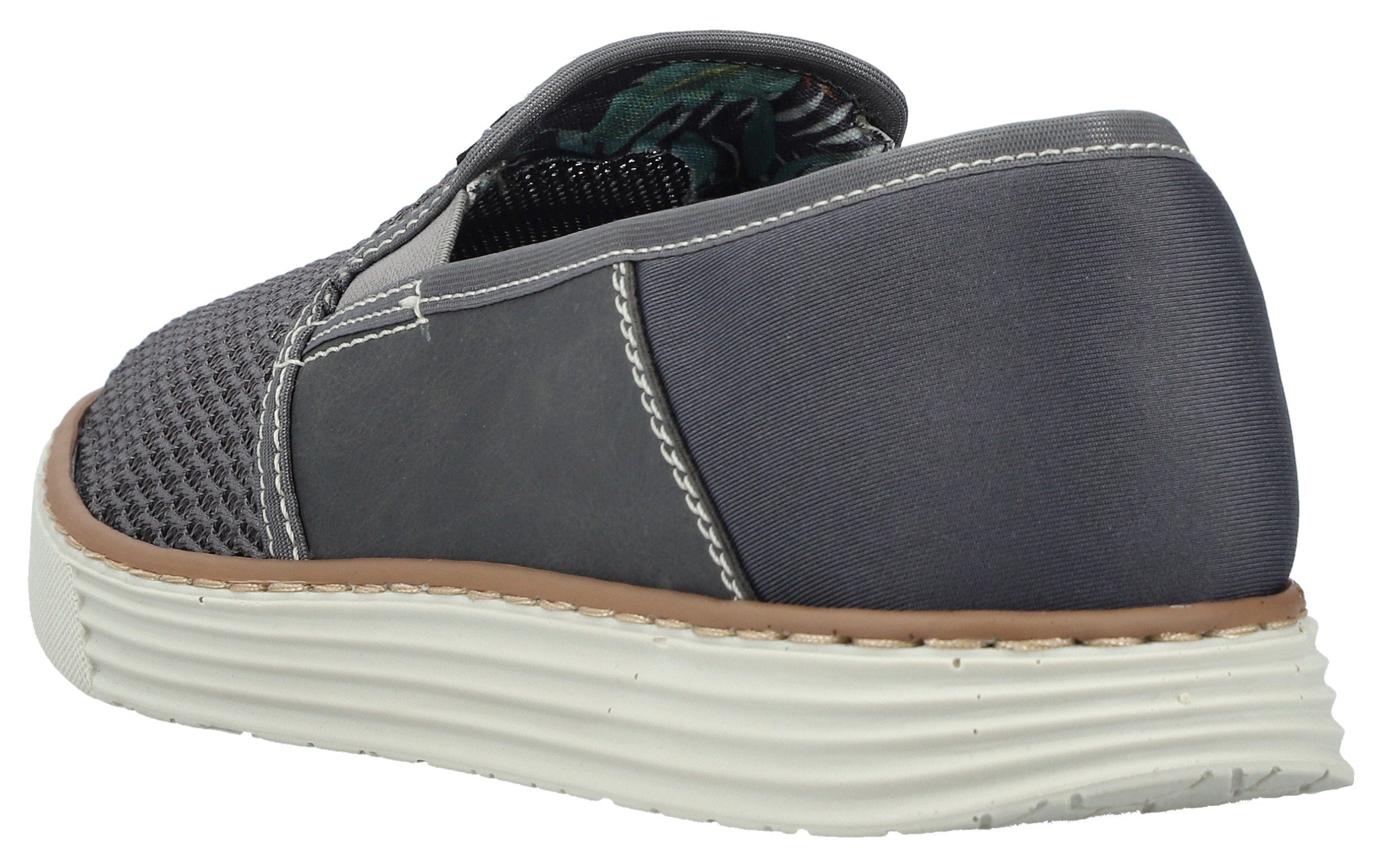 Rieker Slipper Espadrilles, Sommerschuh mit kontrastfarbenen Ziernähten günstig online kaufen