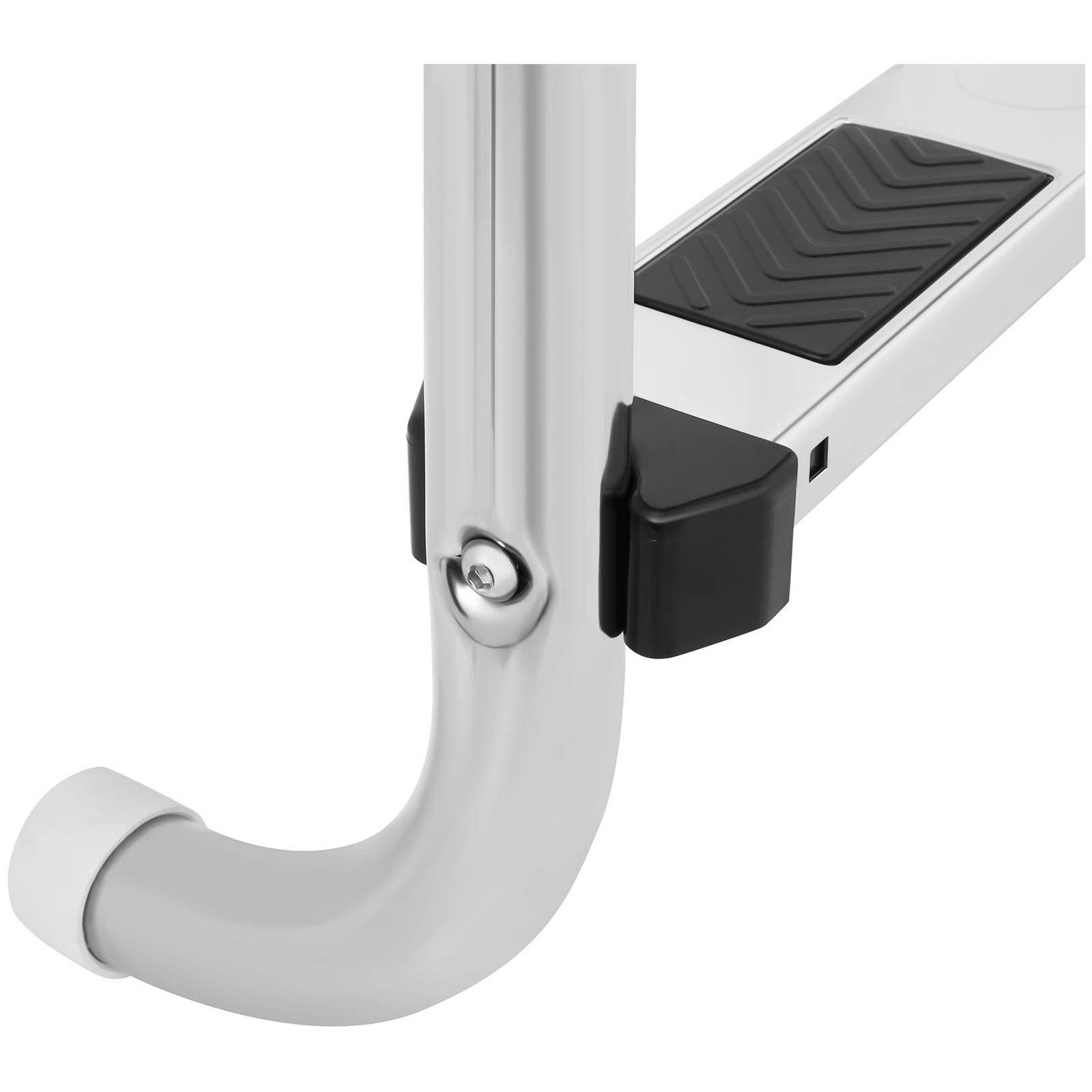 Uniprodo Poolleiter 4 Stufen Schwimmbadleiter Pool Leiter Enger Holmbogen Stahl