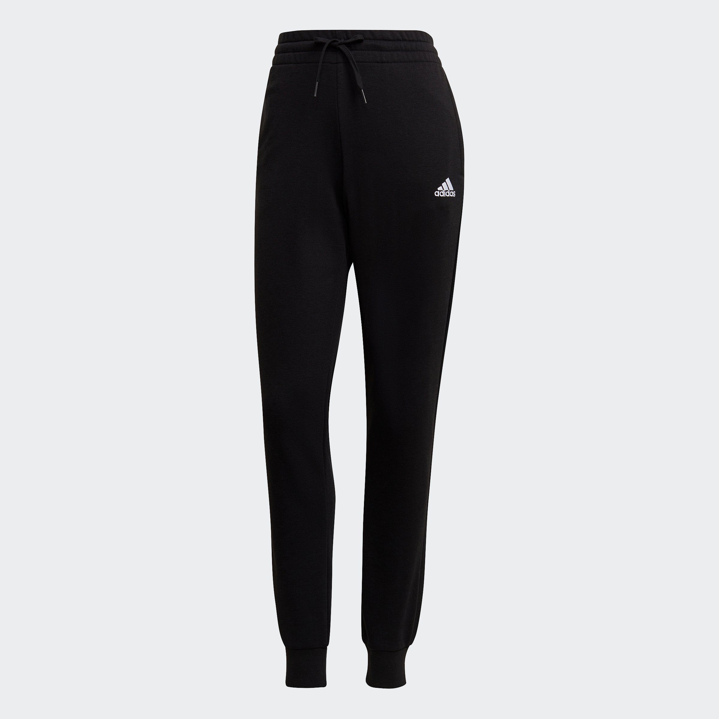 adidas Sporthose Sportswear (1-tlg) BLACK/WHITE TERRY FRENCH LOGO HOSE ESSENTIALS