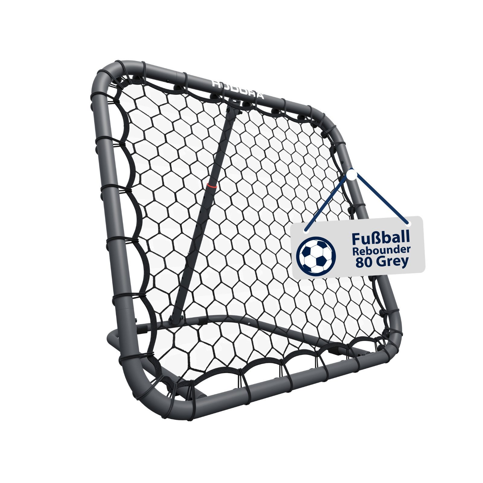 Hudora Rebounder Fußball, (80 x 80 cm), mit Bodenankern, Anti-Rutsch-Füße