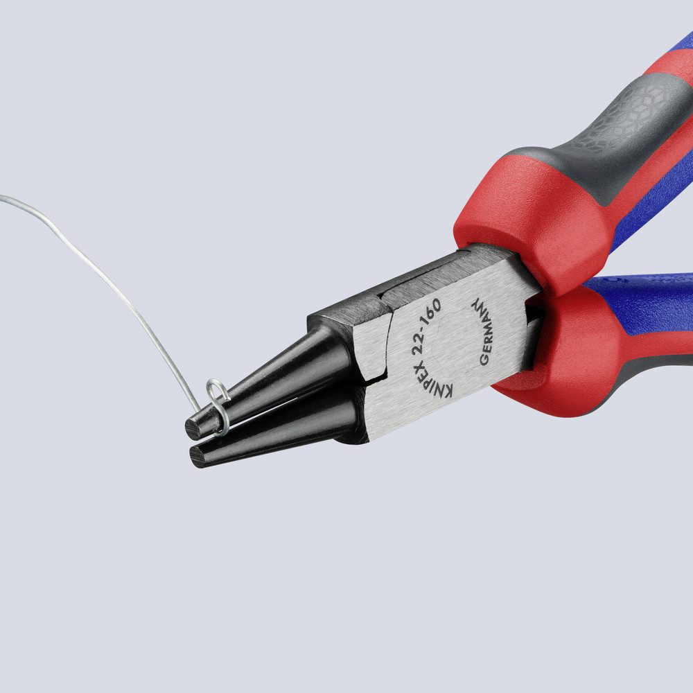 Thumbnail - Knipex Flachzange Knipex 22 02 160 Werkstatt Rundzange Gerade Chrom-Vanadium Elektrostah