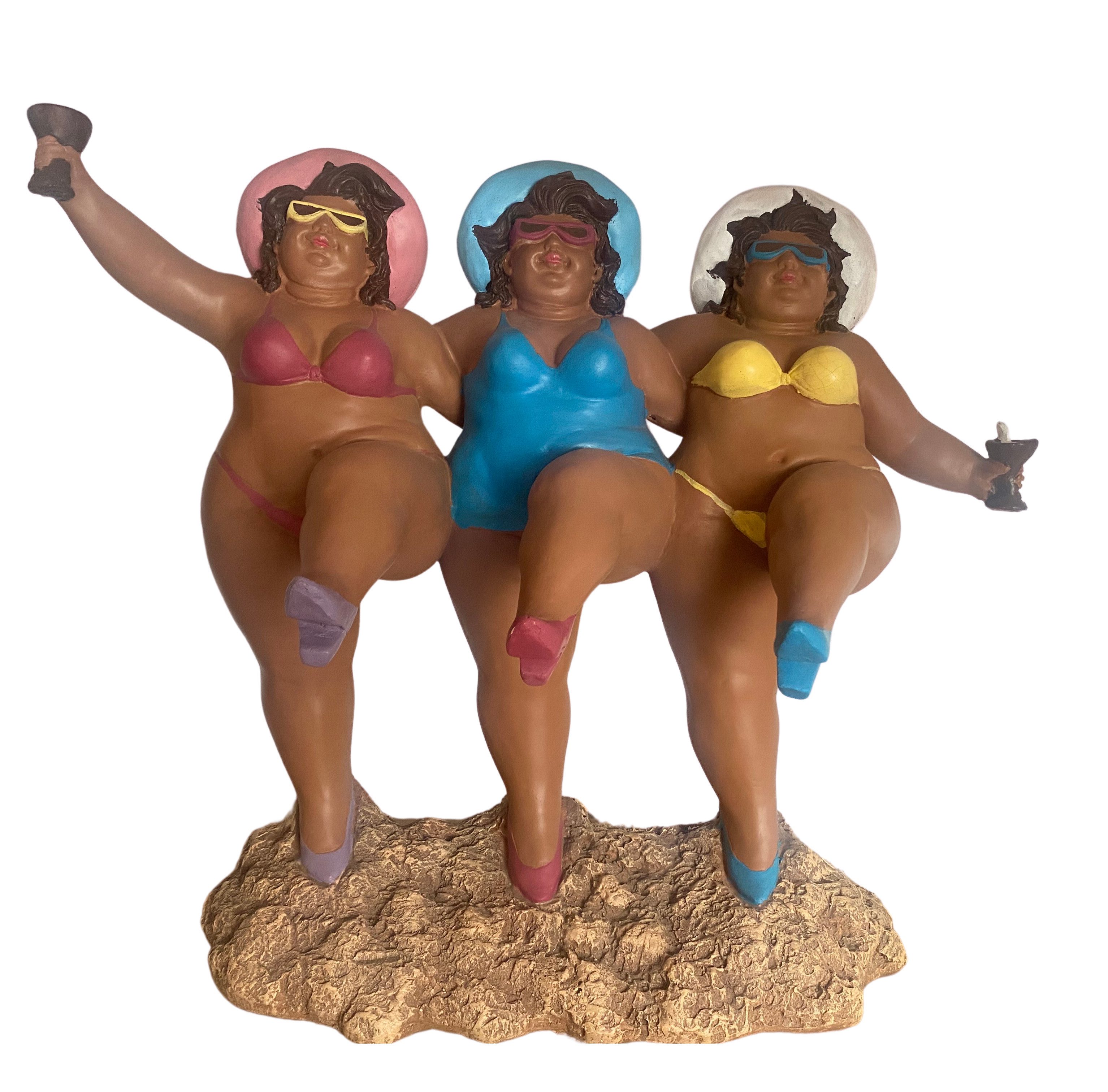 Dekofigur XXL Deko Figur Beach Lady Trio Dame Damen Sexy 66566