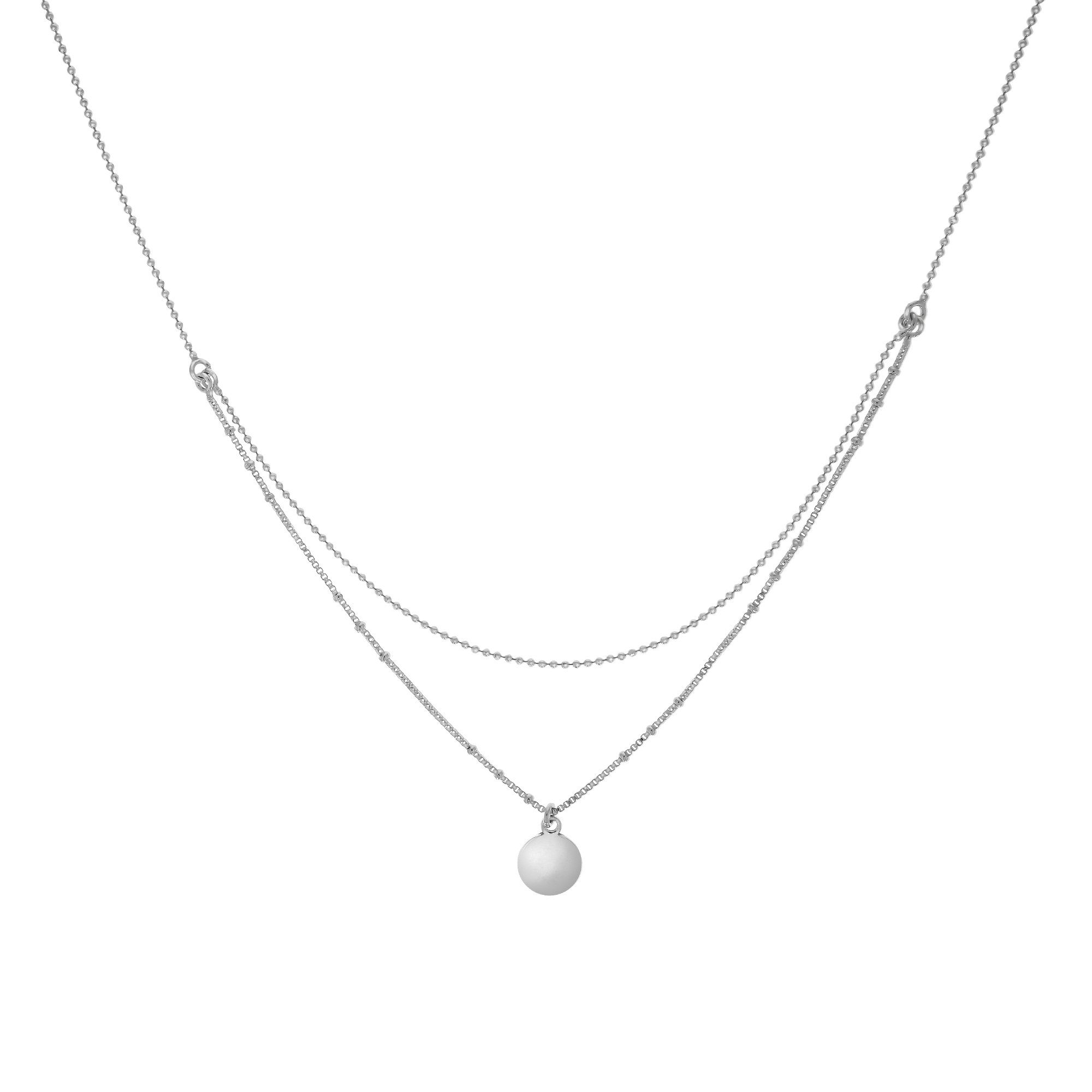 Zeeme Kette mit Anhänger 925/- Sterling Silber 2-reihig