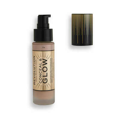 MAKE UP REVOLUTION Concealer Conceal & Glow Aufhellende Creme-Grundierung F4 23 ml