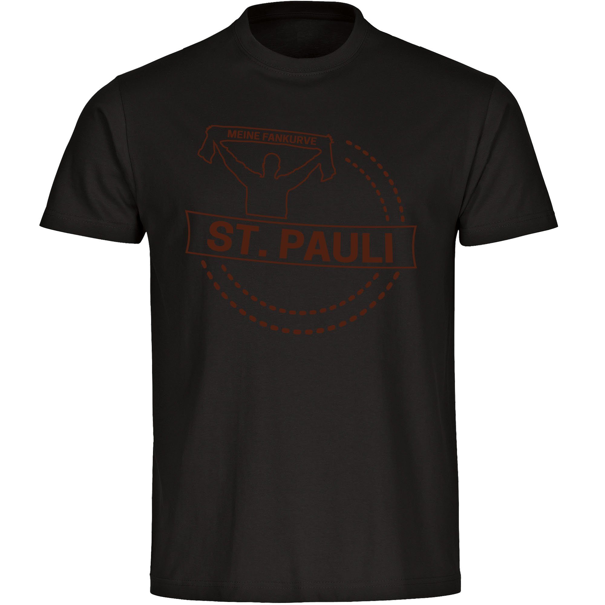 multifanshop T-Shirt Herren St. Pauli - Meine Fankurve - Männer
