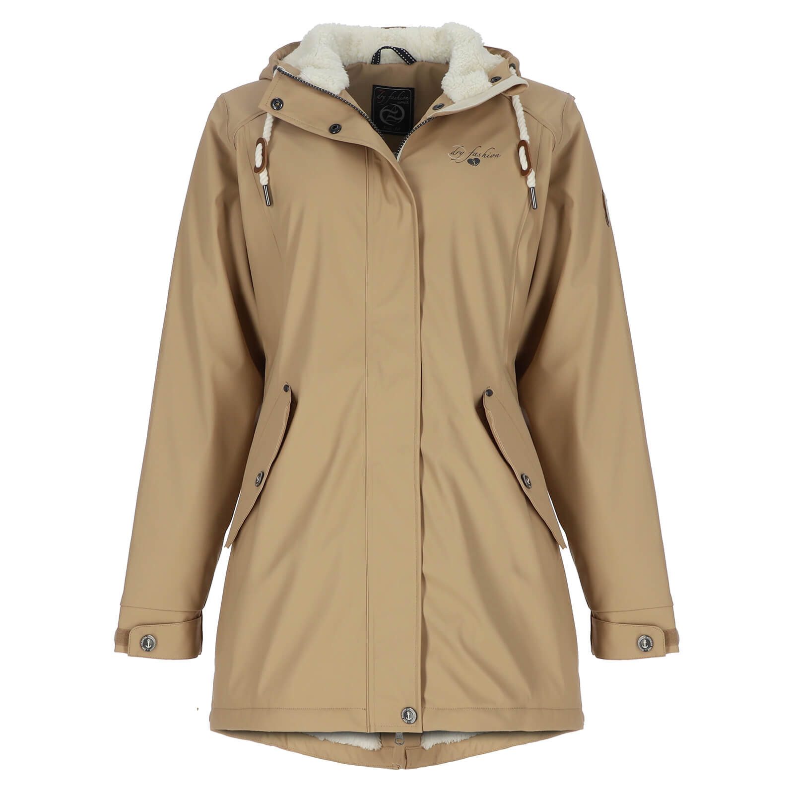 Dry Fashion Regenmantel Damen Regenjacke Malmö Kapuze und Teddyfleece - win günstig online kaufen