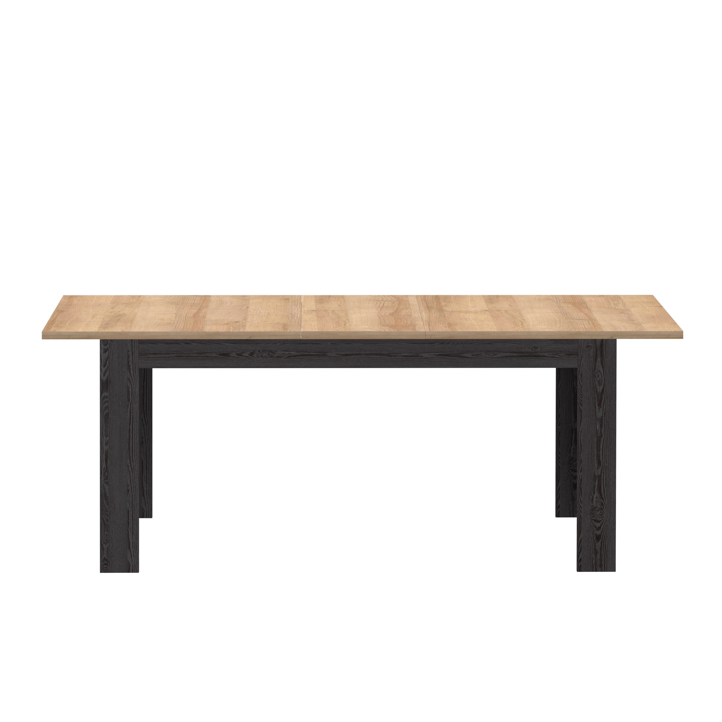PREISBRECHER Esstisch BOHOL, ausziehbar in Riviera Eiche / Cabezone - 160x78,2x90,2cm (BxHxT)