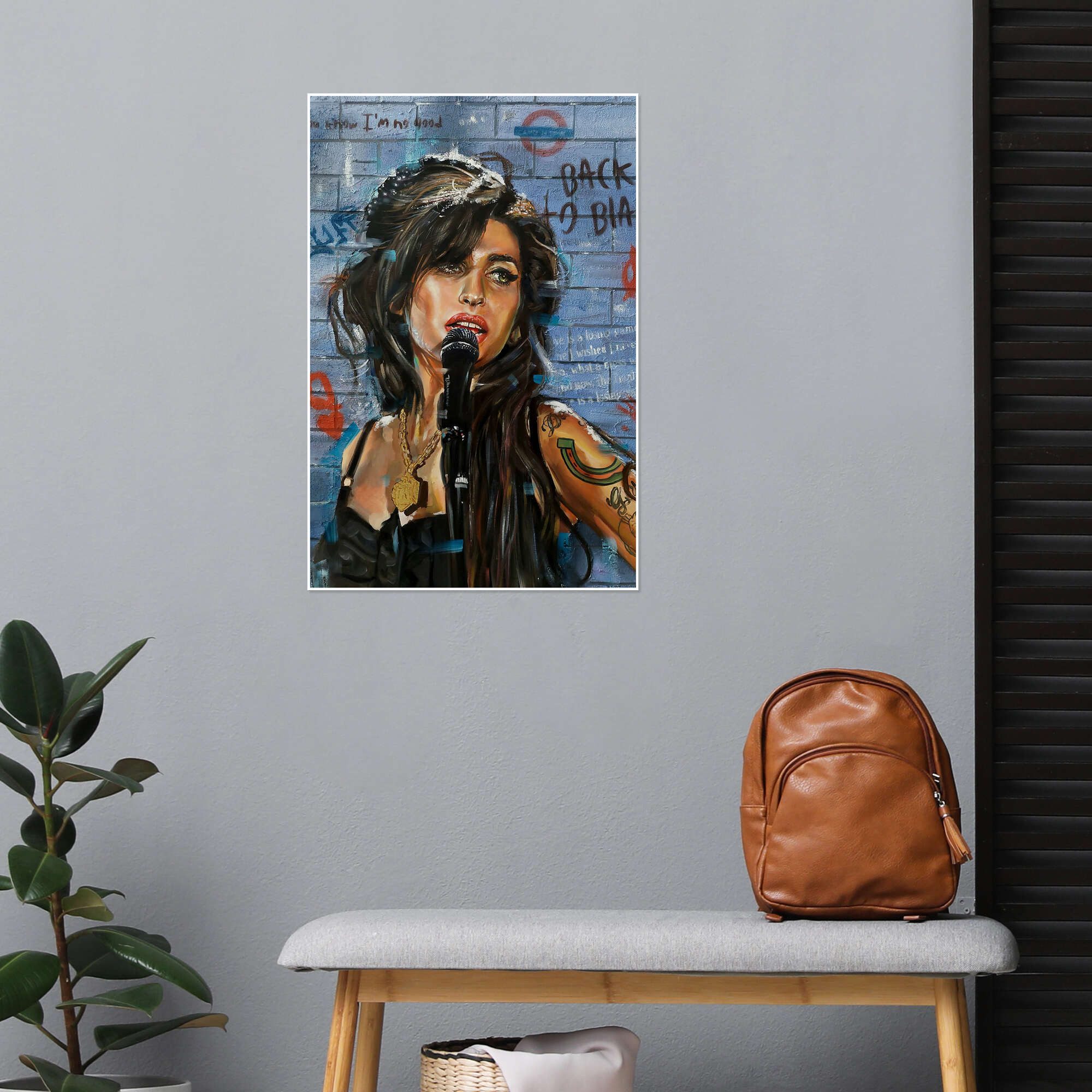 Posterlounge Wandbild Amy Winehouse Pop-Art Portrait, Simona Zecca, erhältlich als Poster, Leinwandbild, Wandsticker oder Acrylglasbild