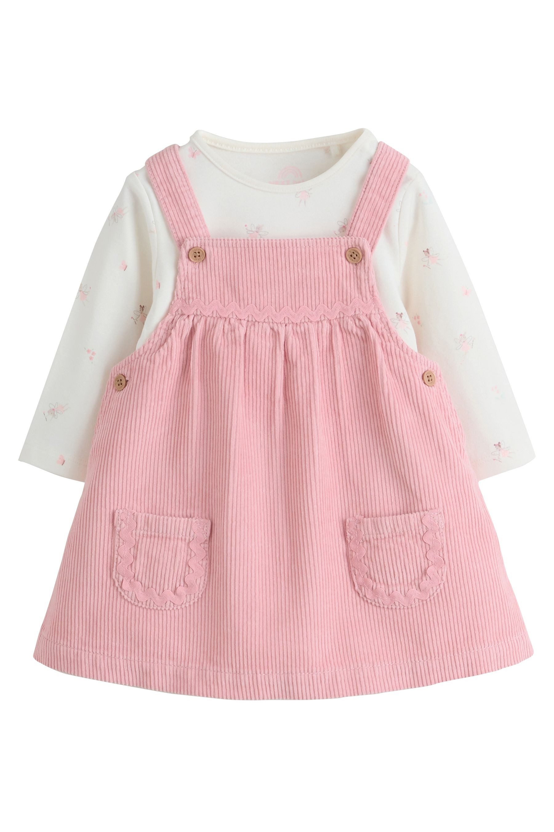 Next Latzkleid 2-teiliges Baby-Set mit Cord-Trägerkleid und Body (2-tlg)