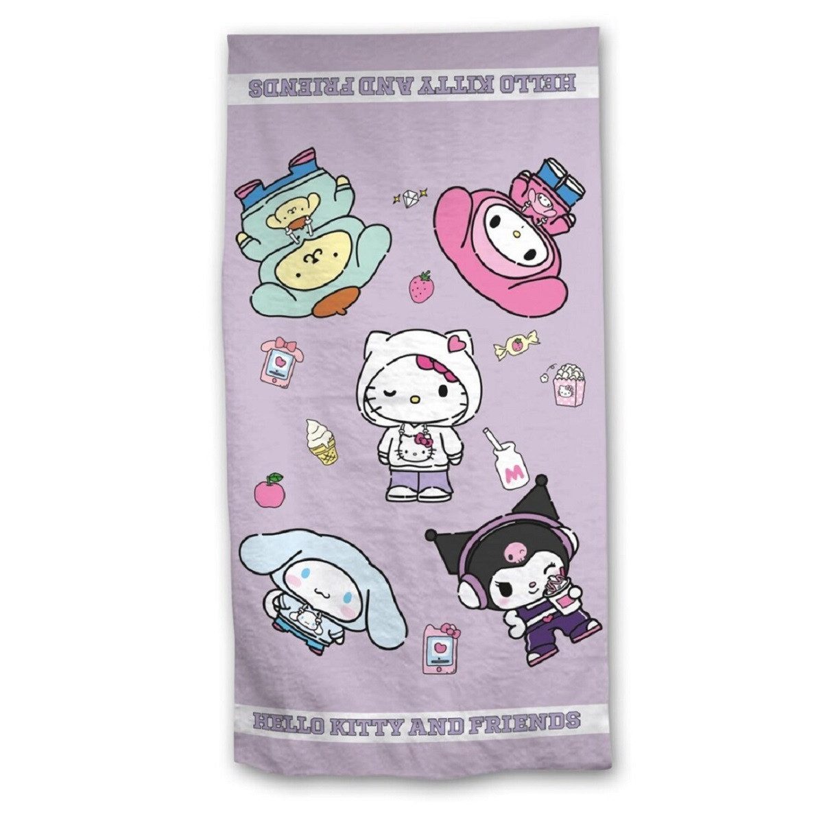 Hello Kitty Strandtuch Strandtuch 170x90 cm Weiches Badehandtuch für Fans