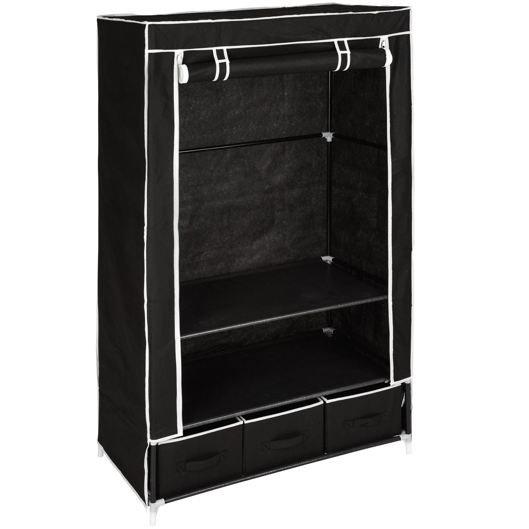 tectake Garderobe Stoffschrank, 87 x 159 x 49 cm