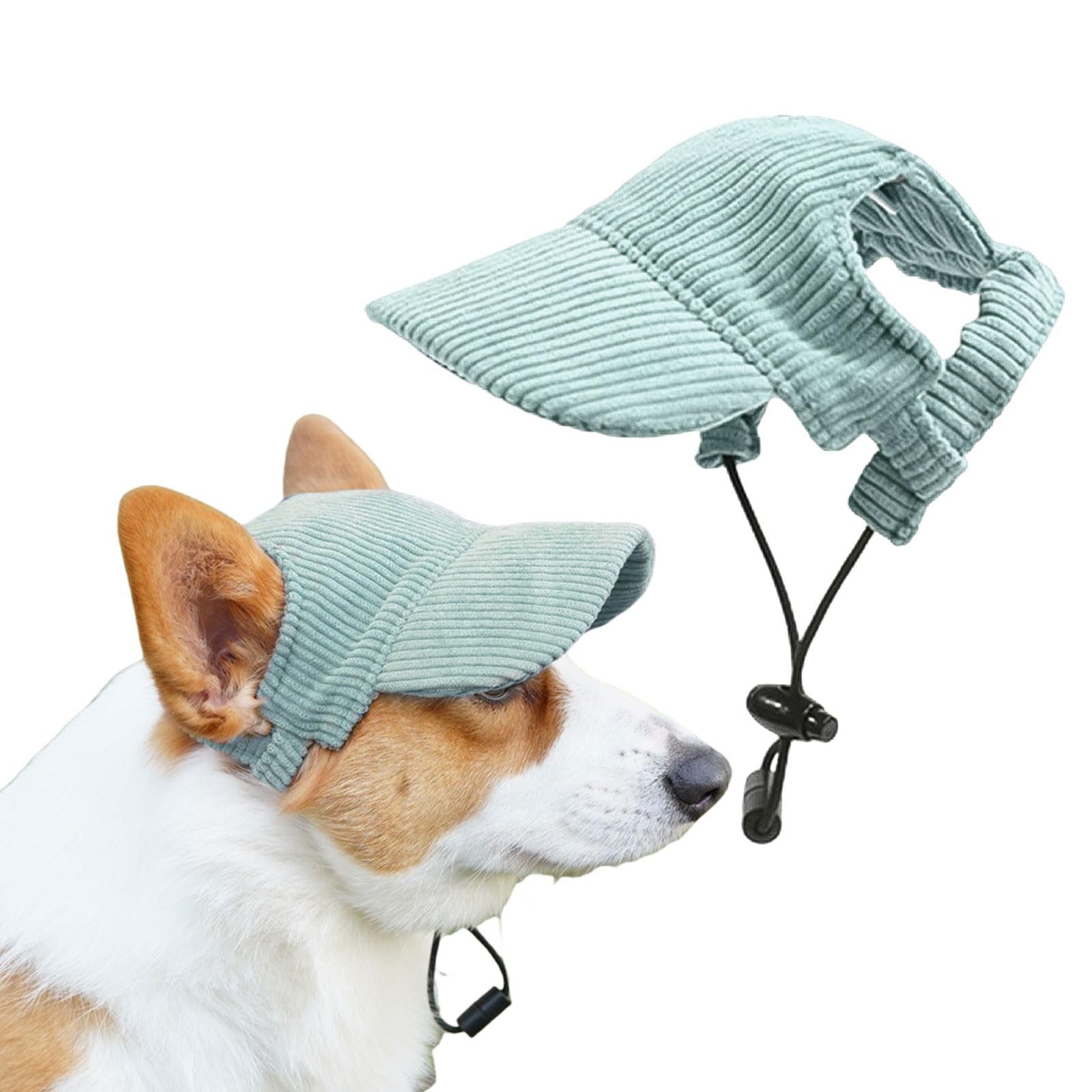 Ledander Baseball Cap Hunde Baseballmütze, Verstellbar Sommer Sonnenschutz Hut Sonnenhüte mit Ohrlöchern, Haustier Sommer Hut für Welpen Hunde Mütze – Bild 2 von 5
