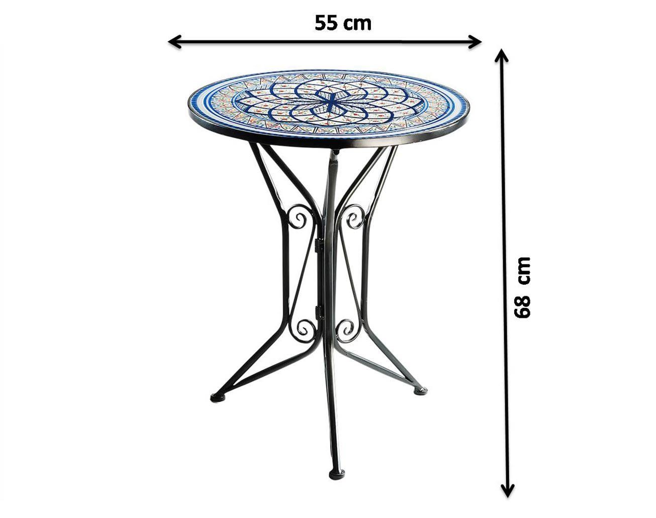Kobolo Beistelltisch Gartentisch Metalltisch mit Mosaikoptik günstig online kaufen