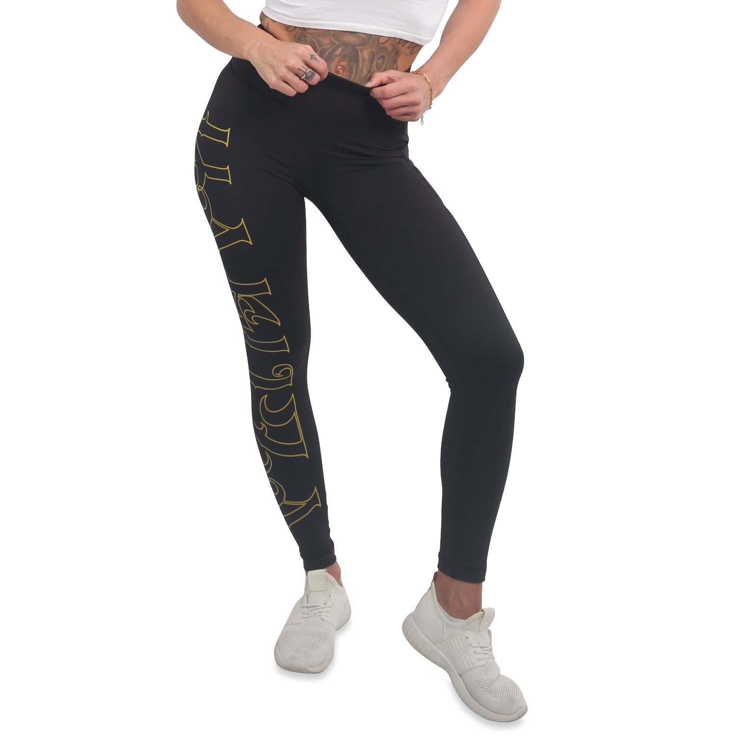 YAKUZA Leggings Base mit mittelhohem Bund und Beintasche