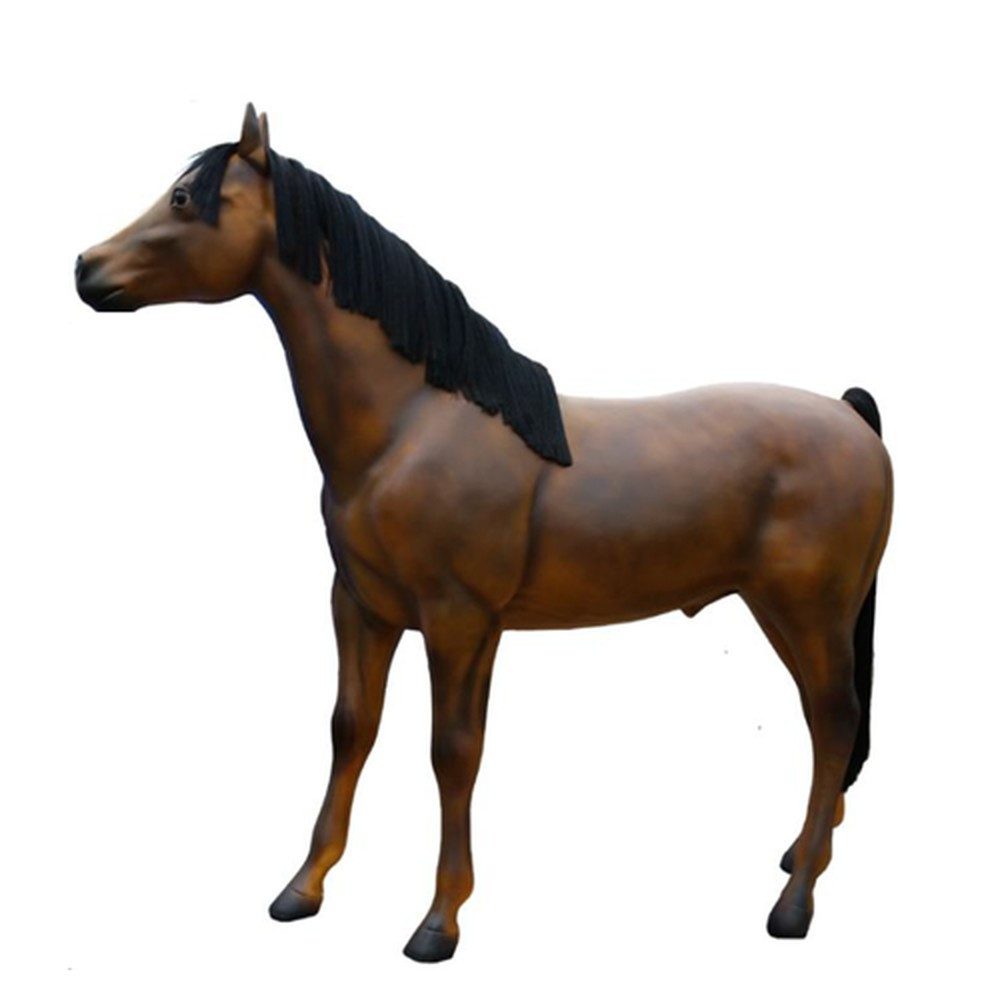 JVmoebel Tierfigur Russischer Hengst Statue aus Polyresin in natürlicher Farbgebung, Made in Europa
