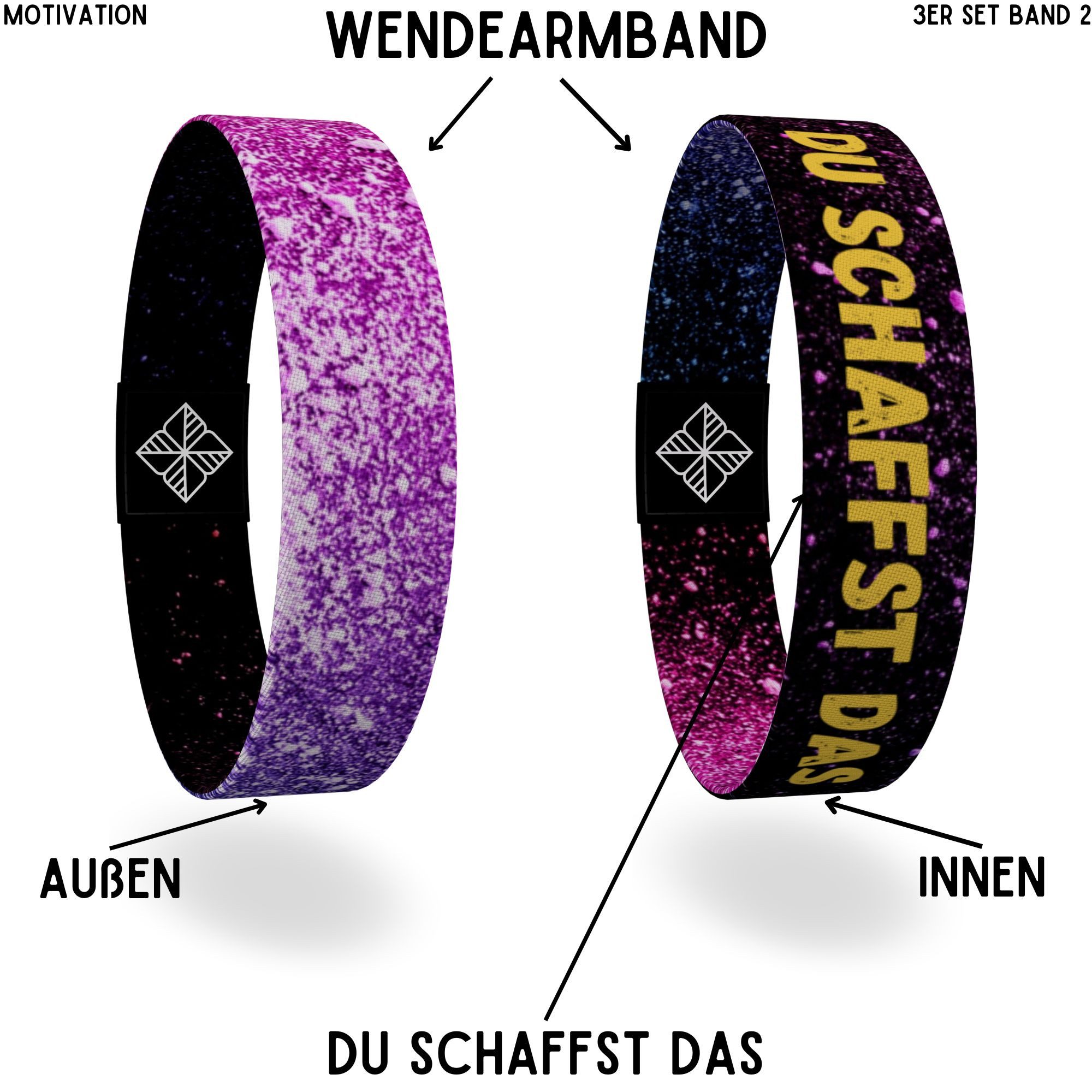 juma Armband glaubensband - Set Motivation - Energie-Armbänder - Aus Stoff – Bild 4 von 5