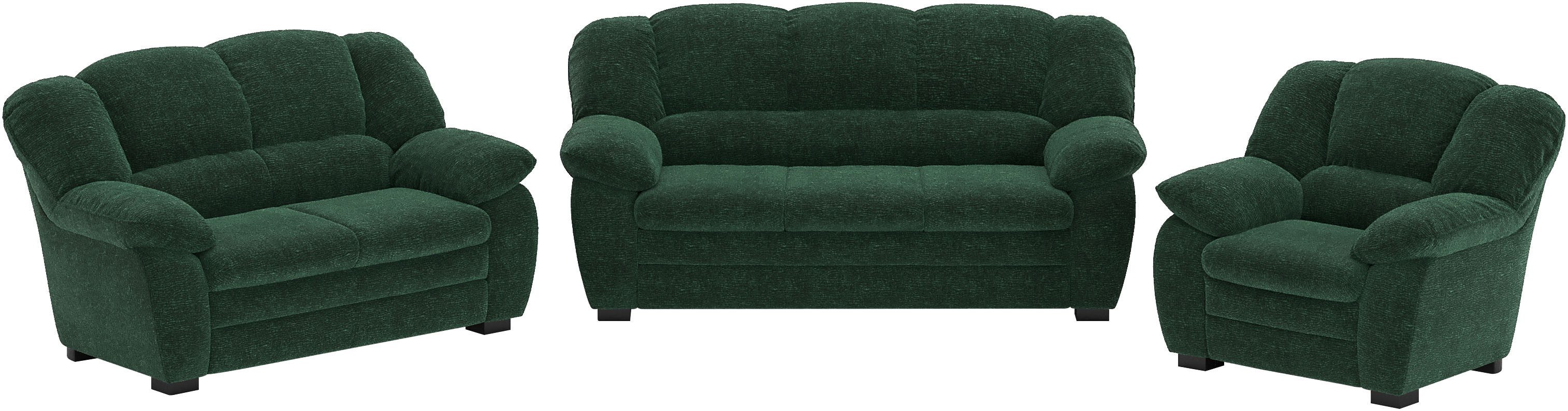 COTTA Polstergarnitur Casino, 3tlg. Set, Sofa Wohnzimmer Garnitur, Wellenunterfederung, (Set, 3-tlg), Polstergarnitur, auch als Set erhältlich