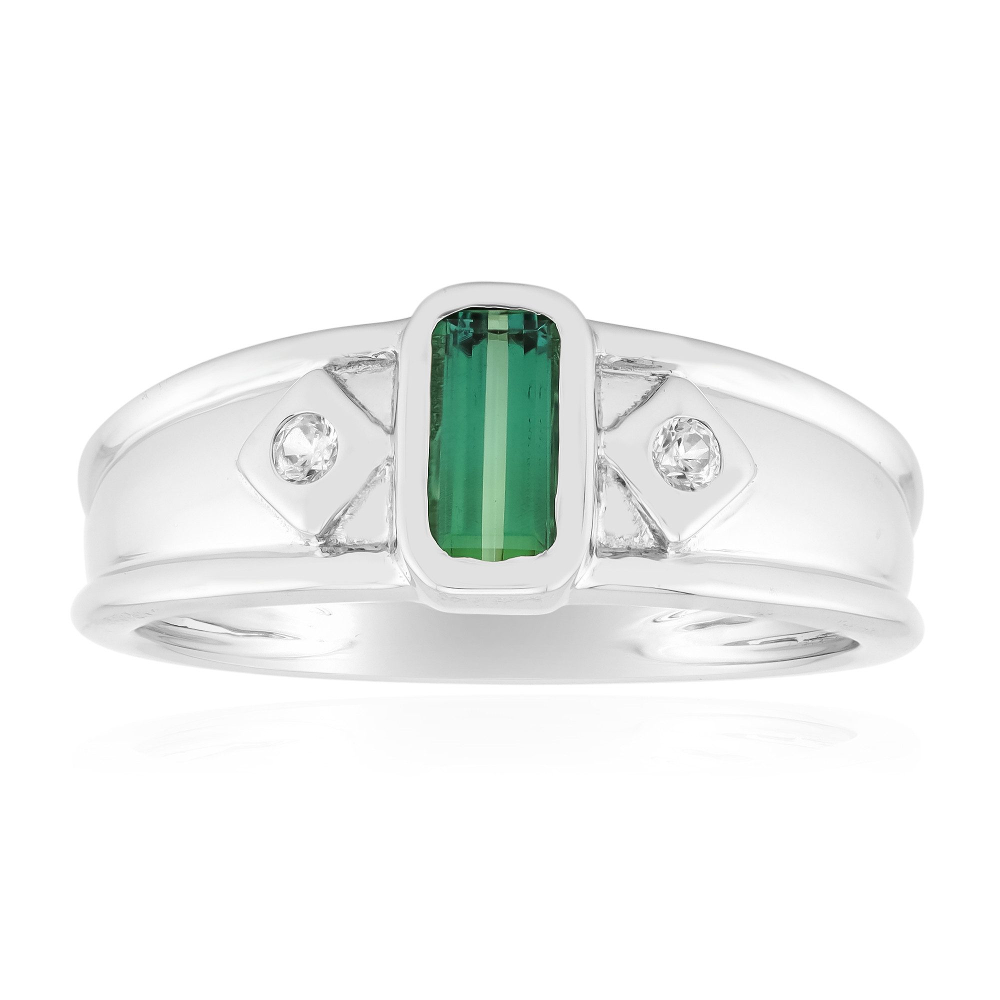 Silberring Cavill Silberring 0,36 ct grüner Turmalin, Sterlingsilber mit Zirkon
