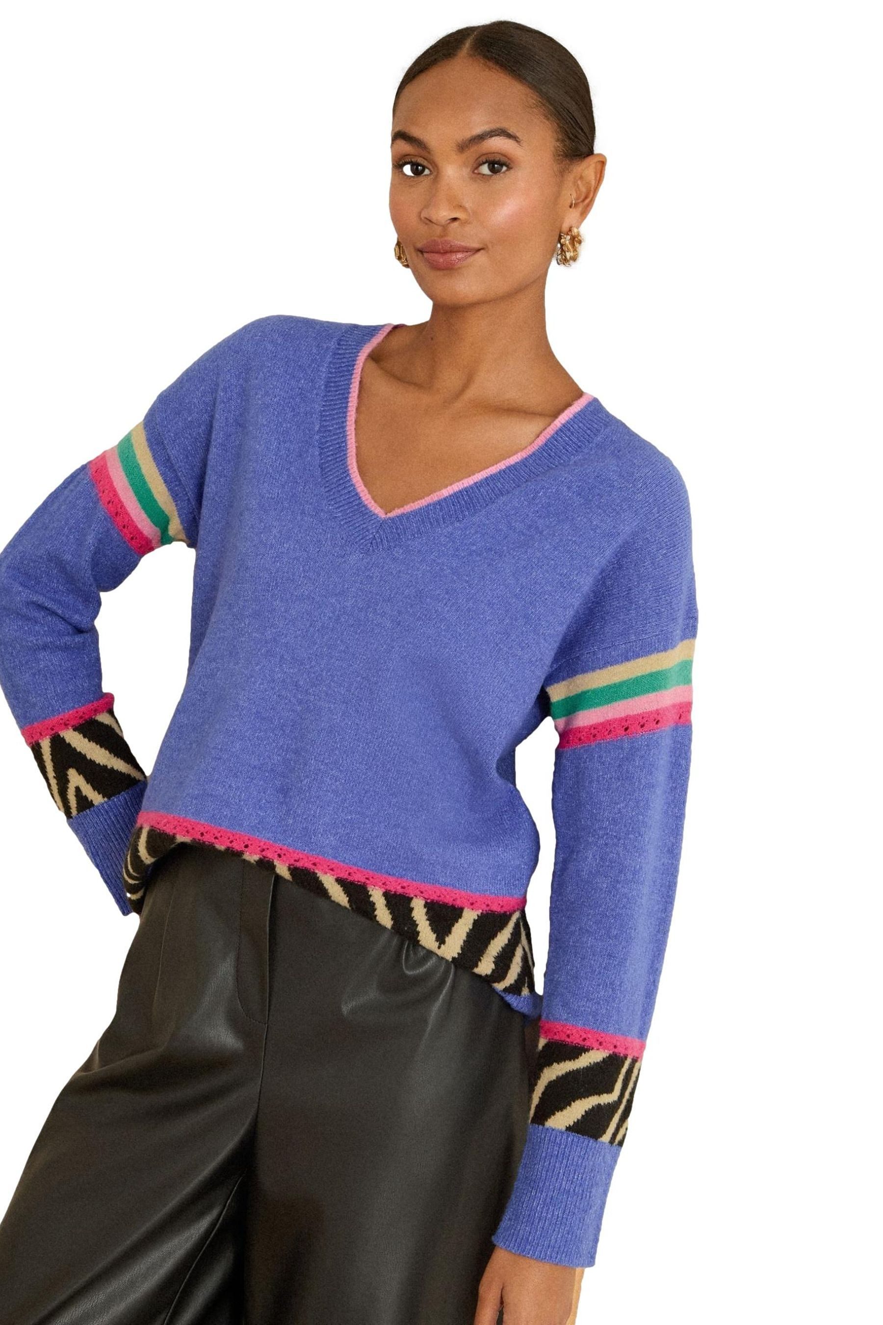 Love & Roses V-Ausschnitt-Pullover Love & Roses Strickpullover, Regular (1-tlg)
