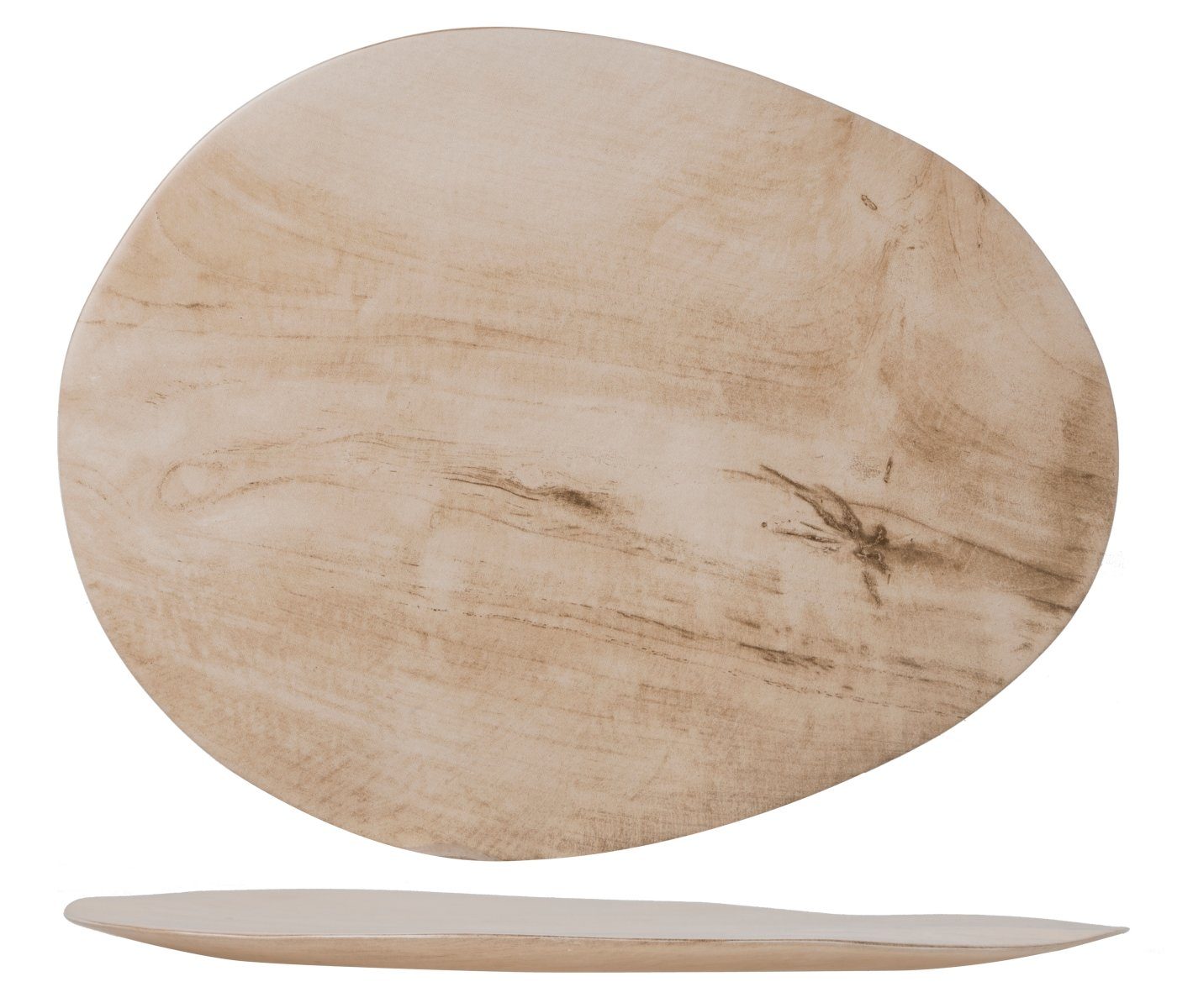 Cosy & Trendy Servierplatte Palissandro ovale Platte 31 x 25 x 2 cm, Steinzeug, (Platten oval)