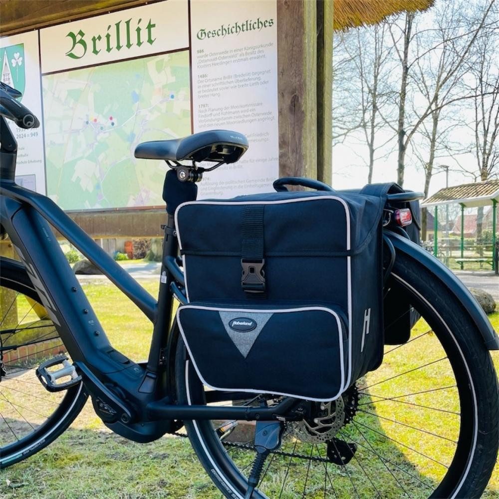 Haberland Fahrradtasche Haberland Doppeltasche Black Line 3.0 33l schwarz - flexible Gepäckträ