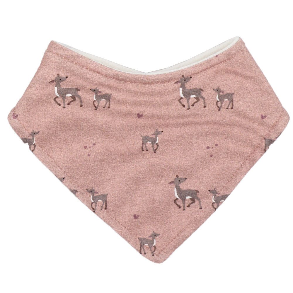 Halstuch BABY-Dreiecktuch, Druckknopf Jersey bedruckt, Teddyfutter