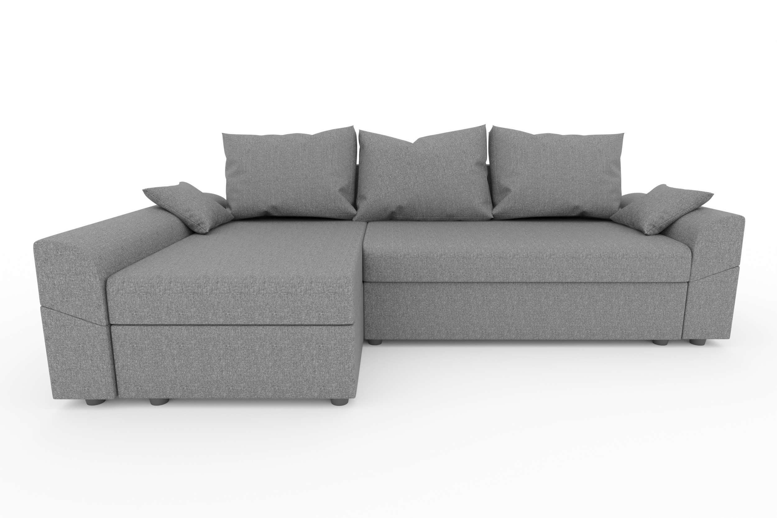Ecksofa mit Design Eckcouch, L-Form, Sitzkomfort, Modern mit Sofa, Aurora, Stylefy Bettkasten, Bettfunktion,
