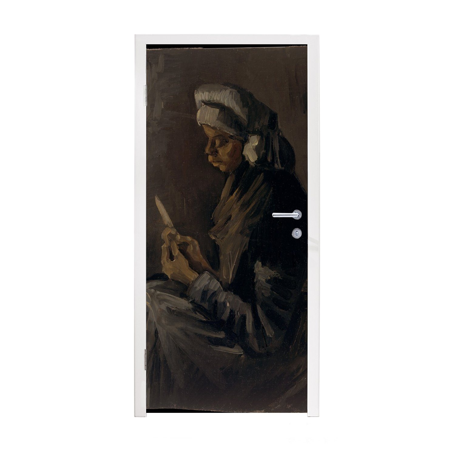 MuchoWow Türtapete Kartoffelschäler - 75x205 Fototapete Gogh, St), Tür, Matt, van bedruckt, (1 Vincent Türaufkleber, für cm